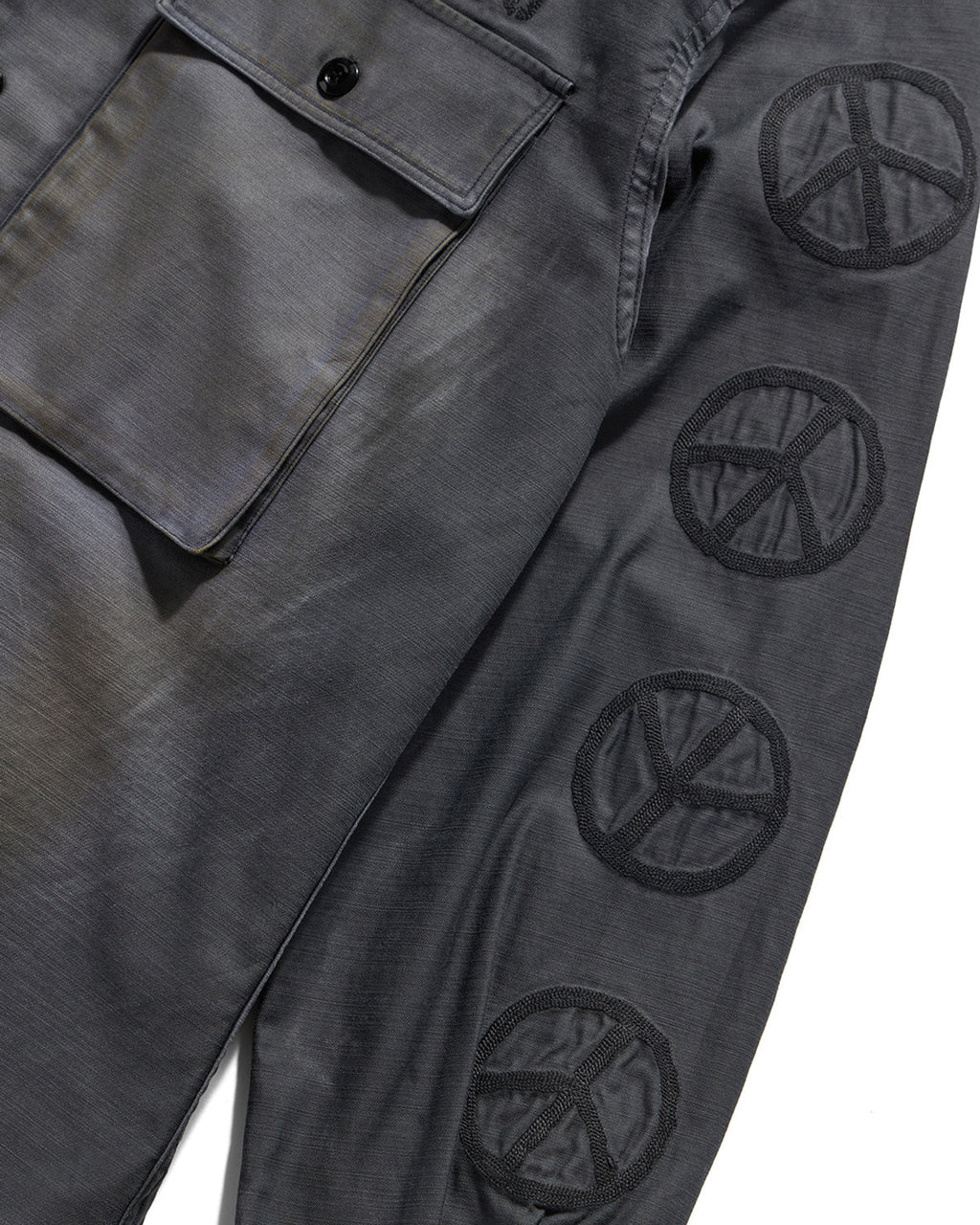 Eastlogue - Peace Symbol Damage Shirts (Vintage Charcoal) product image 9 | TRAB K-Fashion Australia