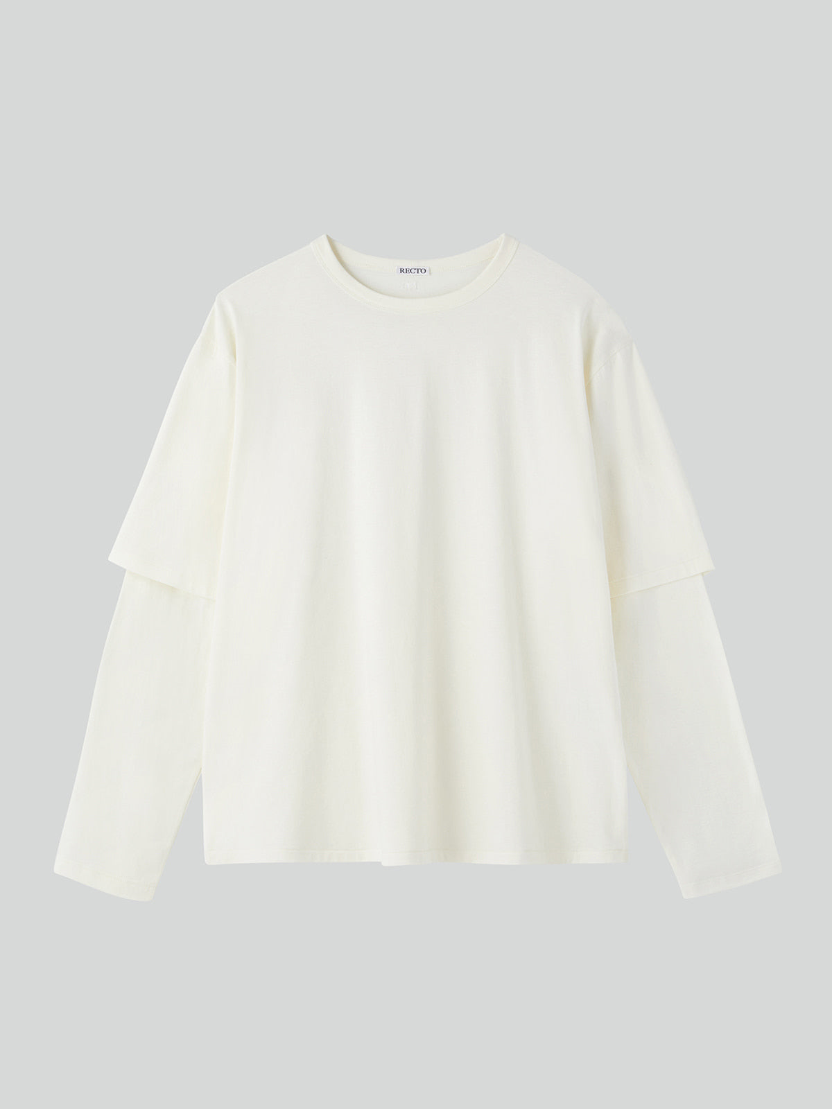 Recto - Oversized Cashmere Blend Layered Top (Bean Ivory) product image 4 | TRAB K-Fashion Australia