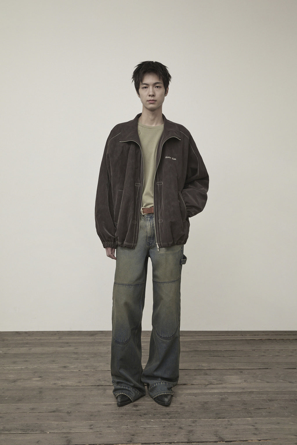 Matin Kim - Stitch Point High Neck Jumper (Brown) product image 13 | TRAB K-Fashion Australia