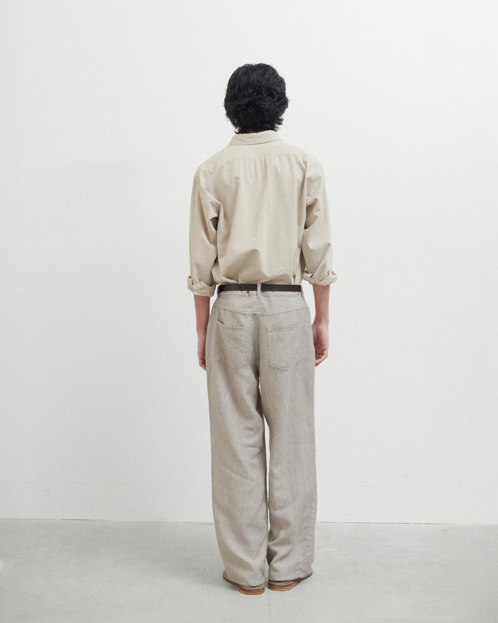 Brownyard - Boiled Wool Twill Pants (Stone) product image 3 | TRAB K-Fashion Australia