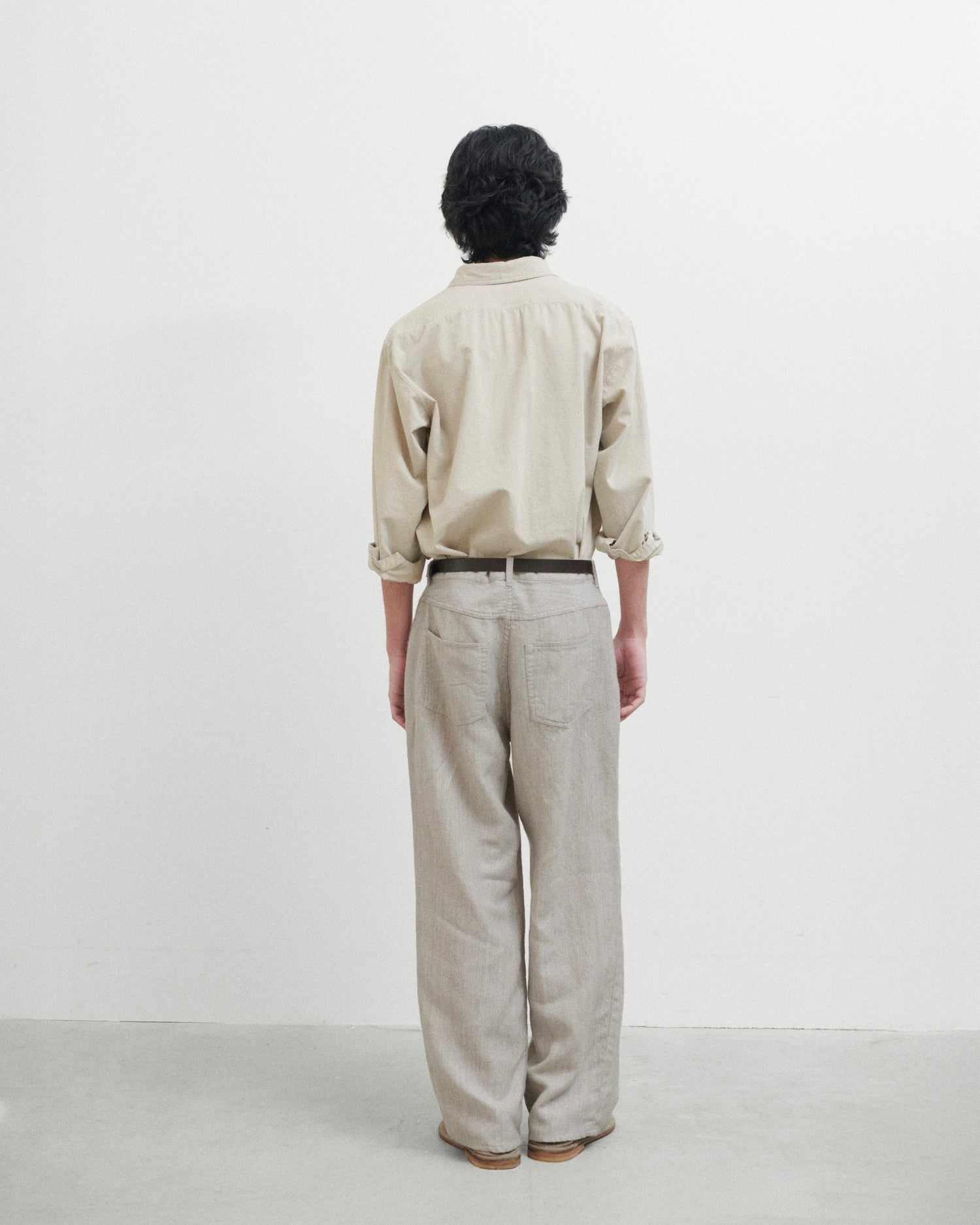 Brownyard - Boiled Wool Twill Pants (Stone) product image 3 | TRAB K-Fashion Australia