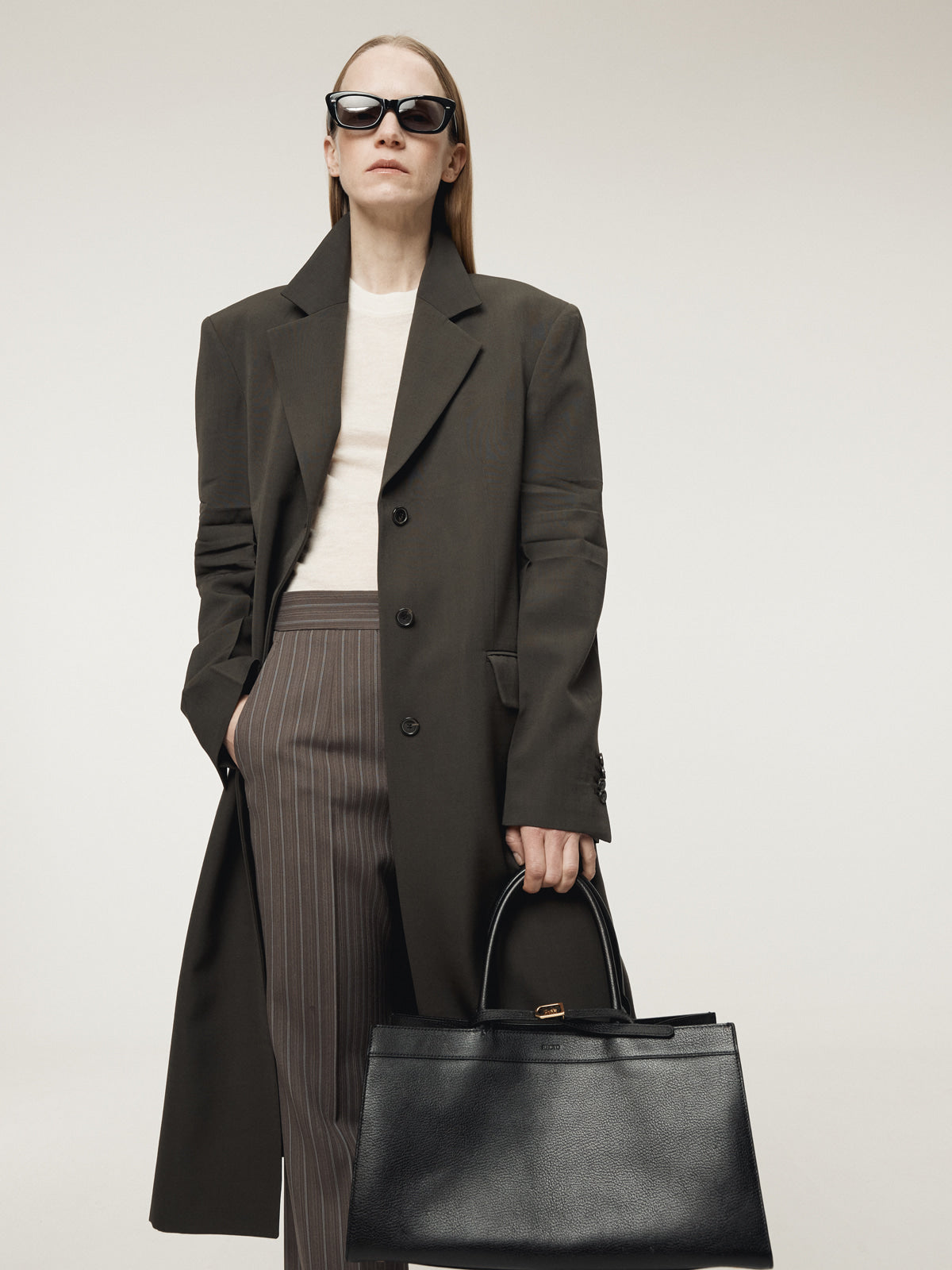 Recto - Sleeve Crease Wool Coat (Charcoal Grey) product image 7 | TRAB K-Fashion Australia