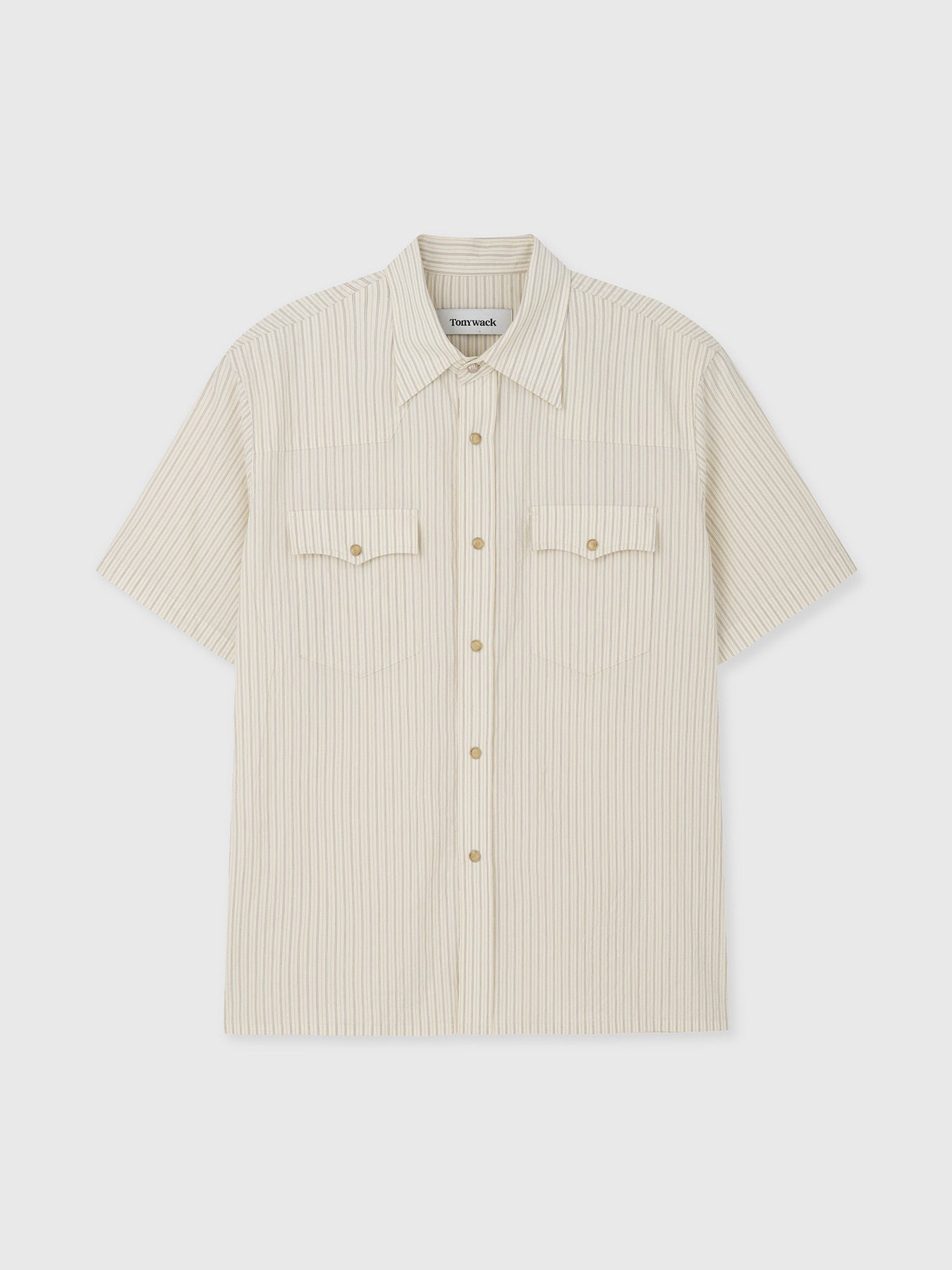 Tonywack - Striped Cotton Western Shirt (Ecru) product image 11 | TRAB K-Fashion Australia