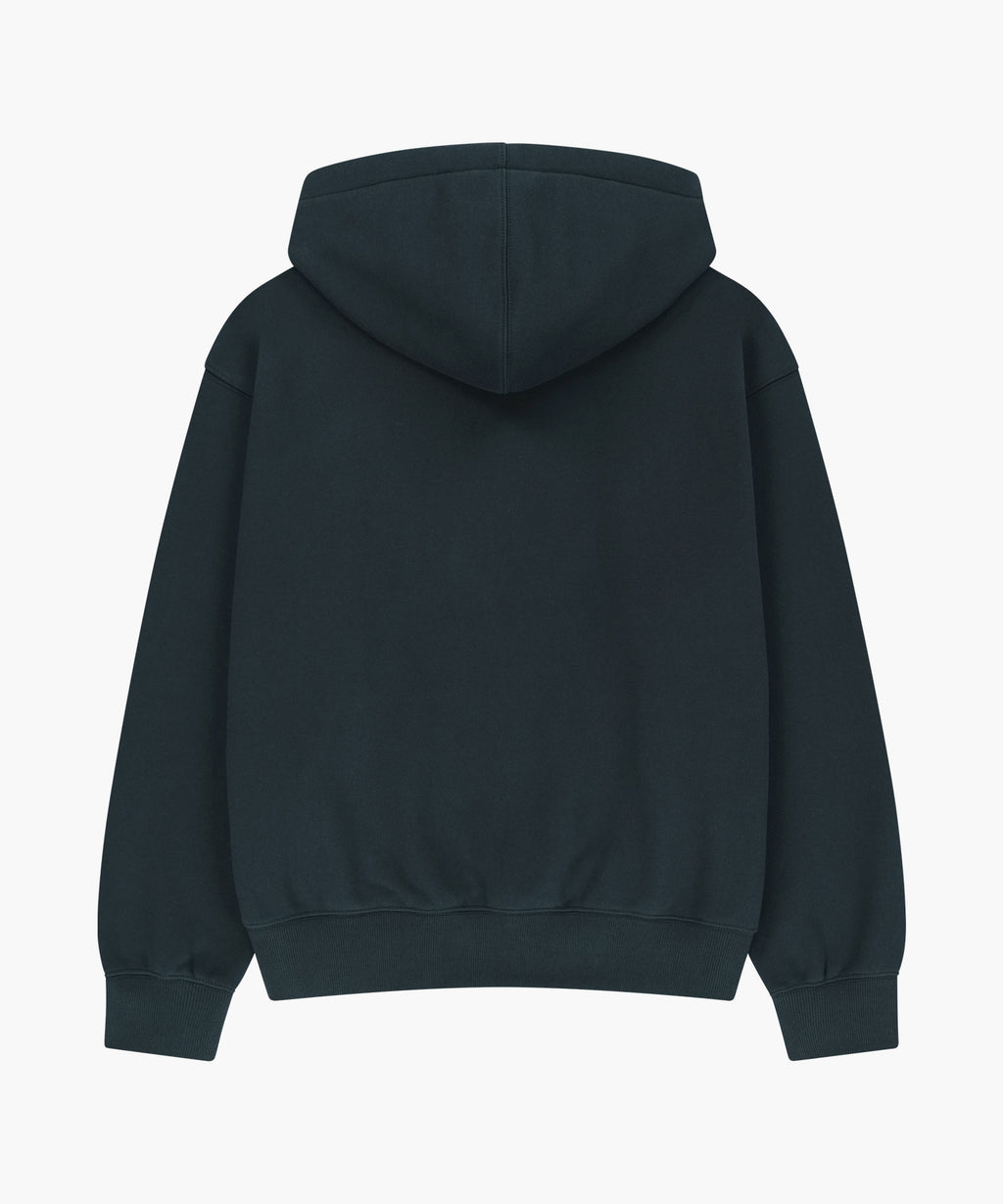 Marithe & Francois Girbaud - Small Classic Logo Oversized Hoodie (brushed) (Dark Green) product image 6 | TRAB K-Fashion Australia