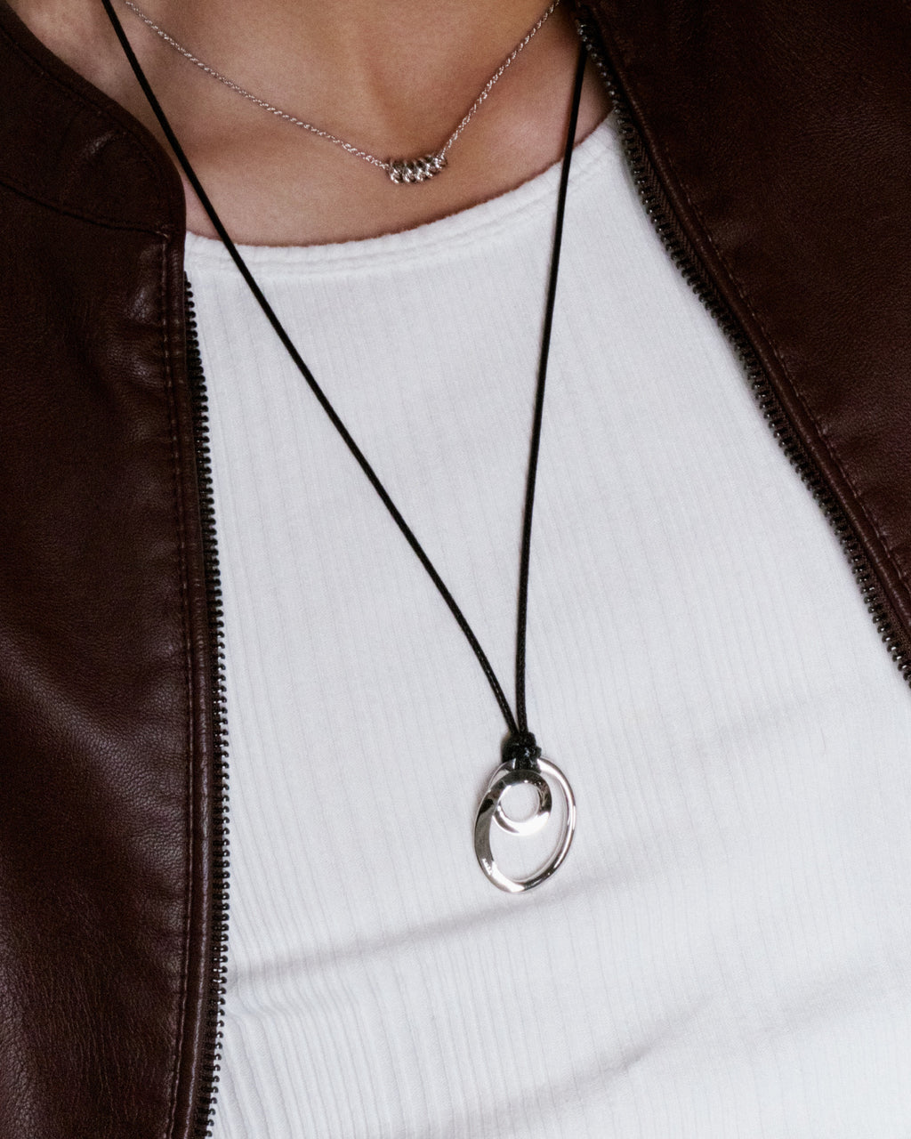 Numbering - Dual-Surface Coil Long Necklace #6821 product image 4 | TRAB K-Fashion Australia