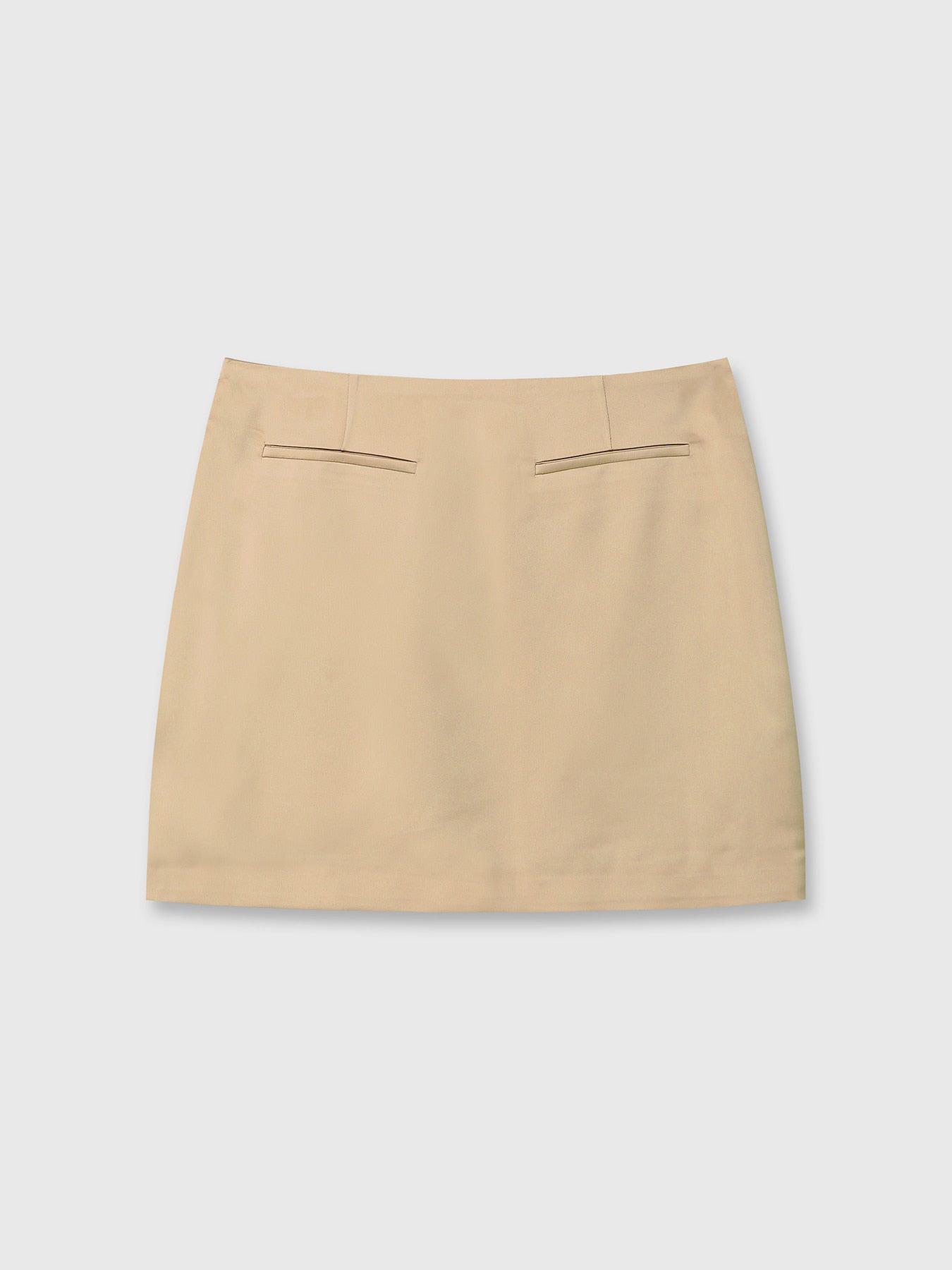 Tonywack - Satin Low-Waist Miniskirt (Golden Sand) product image 8 | TRAB K-Fashion Australia