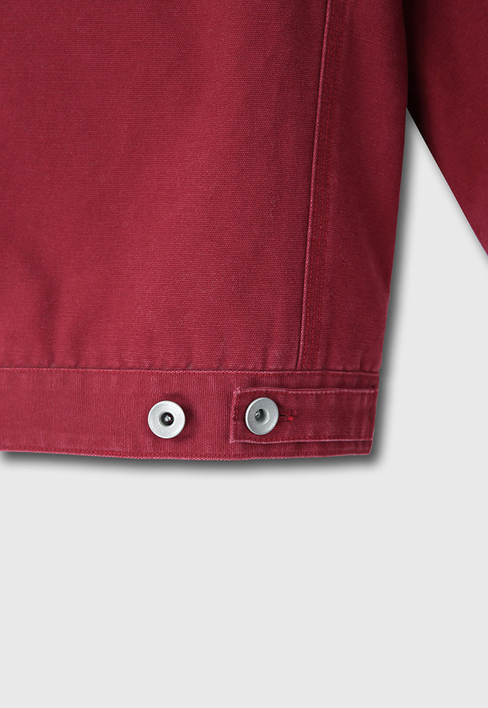 Tonywack - Leather Collar Garment-Washed Rivet Work Jacket (Red) product image 18 | TRAB K-Fashion Australia