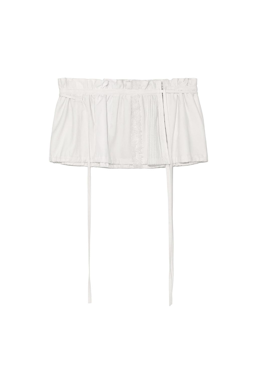 Matin Kim - Rough Patchwork Layered Skirt (White) product image 1 | TRAB K-Fashion Australia