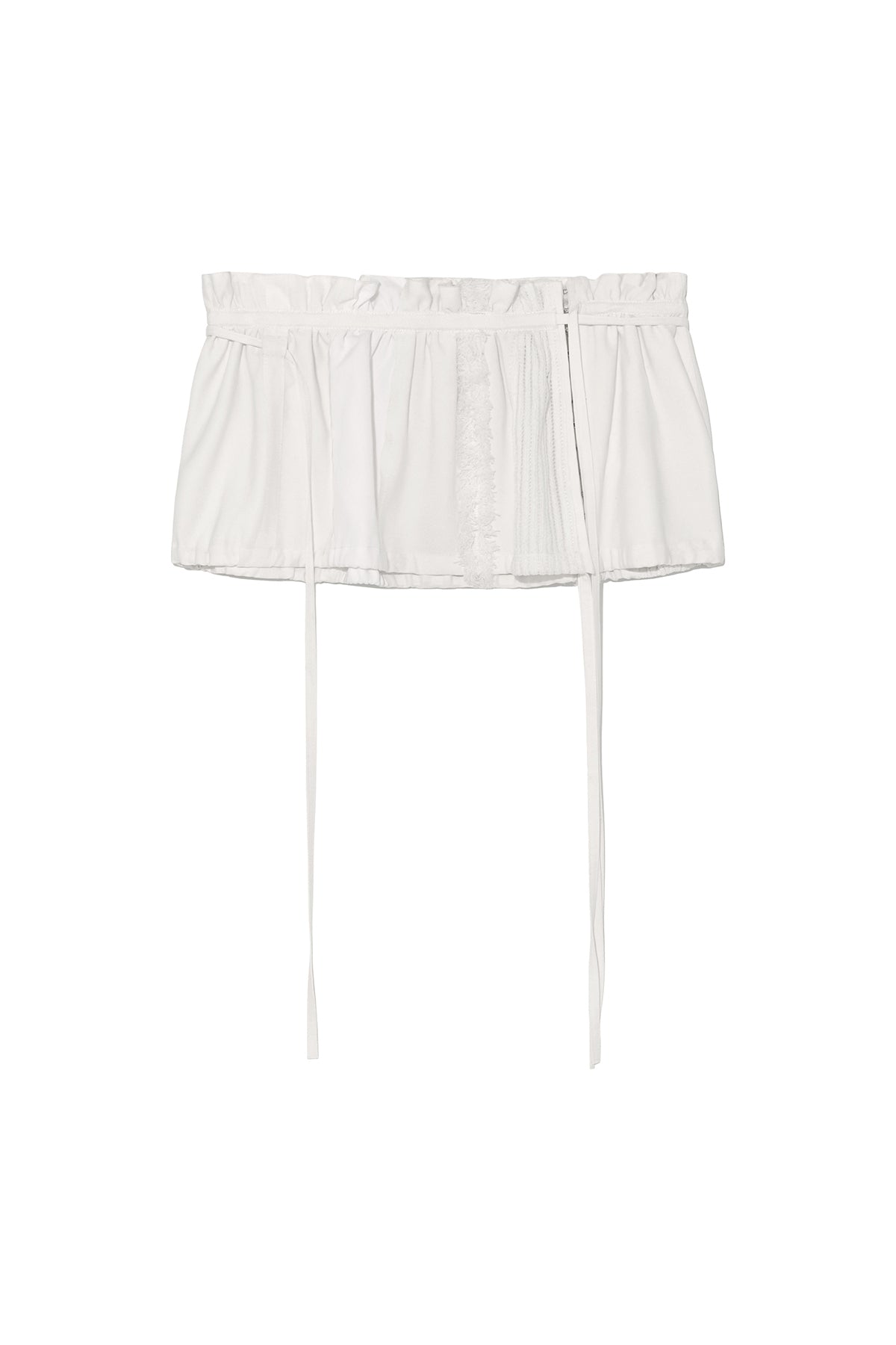 Matin Kim - Rough Patchwork Layered Skirt (White) product image 1 | TRAB K-Fashion Australia