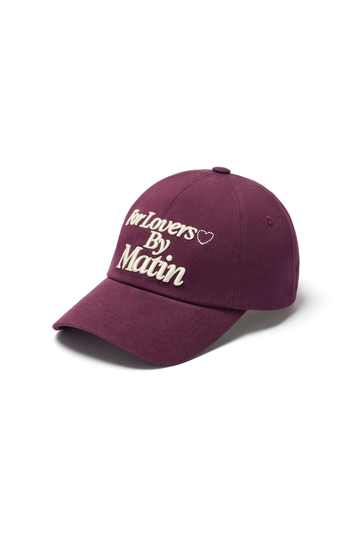 Matin Kim - For Lovers Logo Point Ball Cap (Burgundy) product image 5 | TRAB K-Fashion Australia