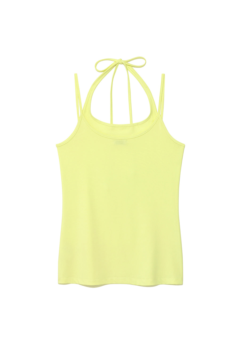 Matin Kim - String Halter Neck Tank Top (Light Yellow) product image 2 | TRAB K-Fashion Australia