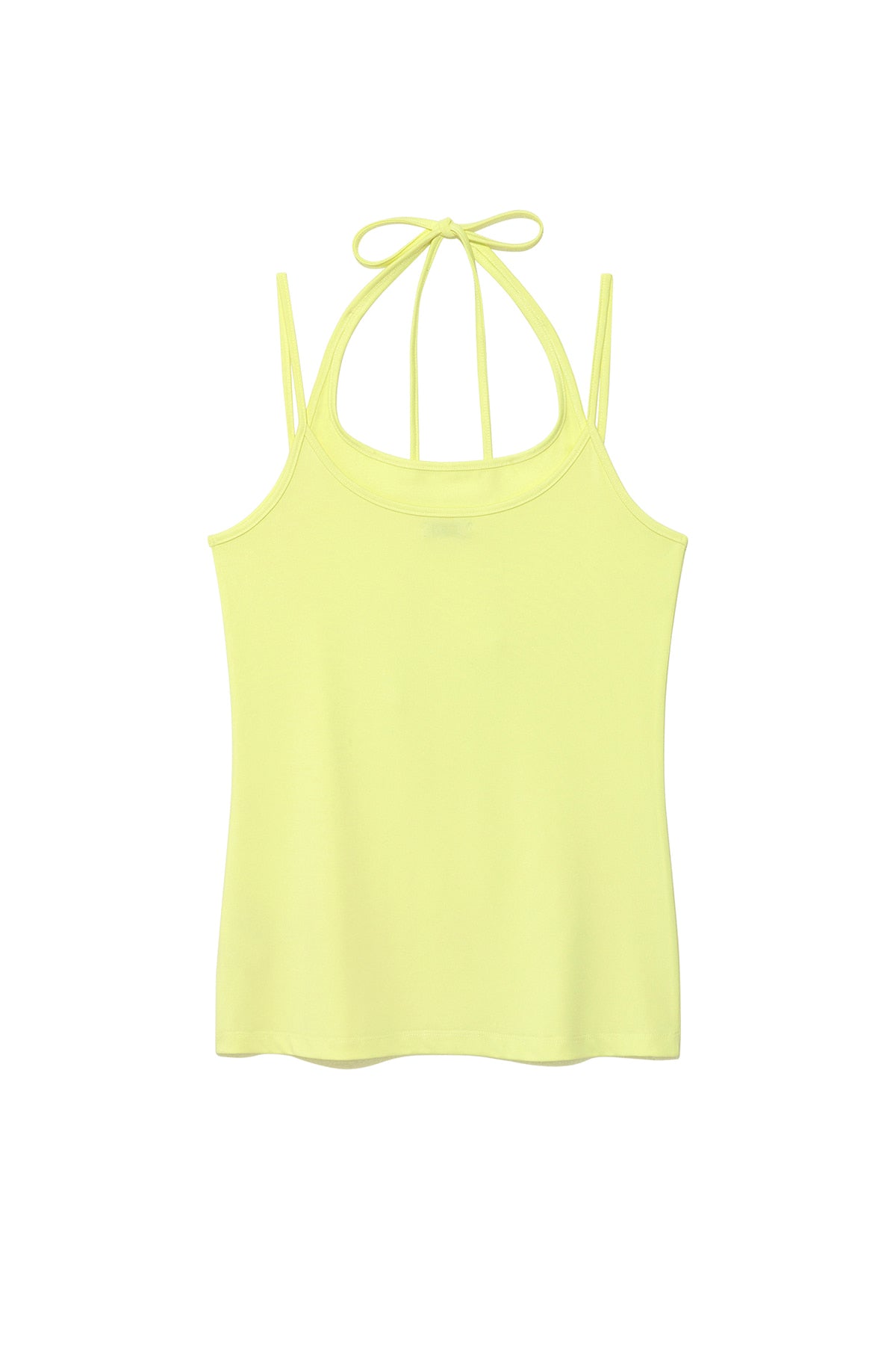 Matin Kim - String Halter Neck Tank Top (Light Yellow) product image 2 | TRAB K-Fashion Australia
