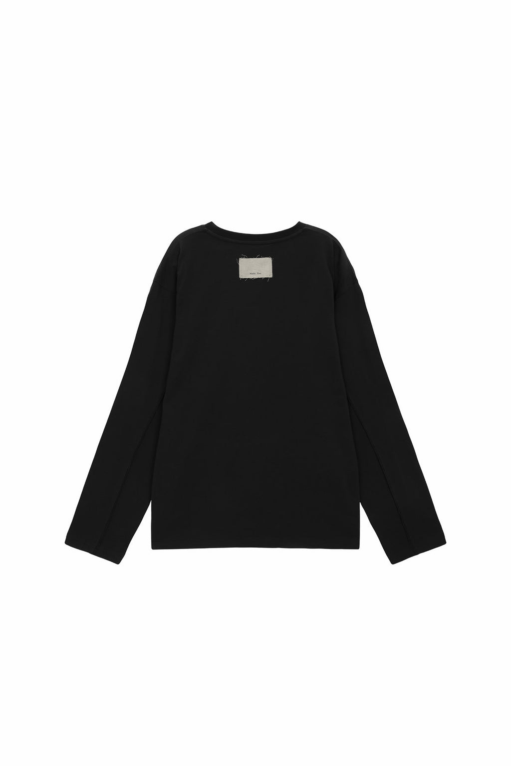 Matin Kim - Diagonal Overfit Long Sleeve Top (Black) product image 2 | TRAB K-Fashion Australia