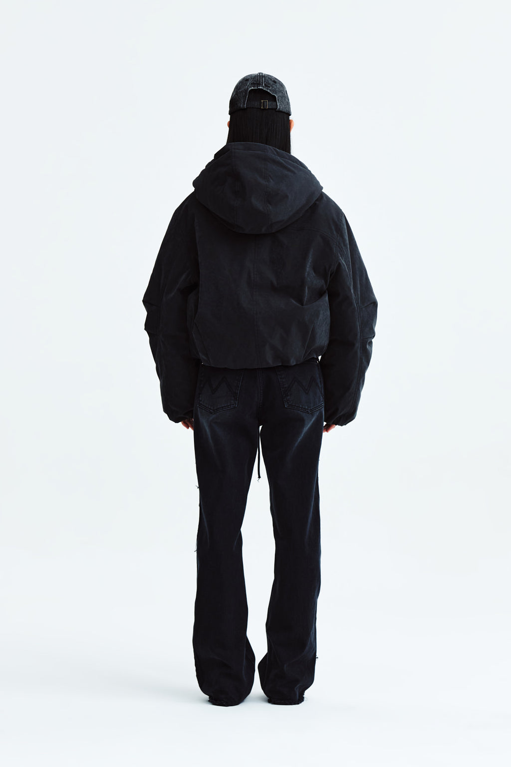 Matin Kim - Waist String Belted Denim Pants (Black) product image 7 | TRAB K-Fashion Australia