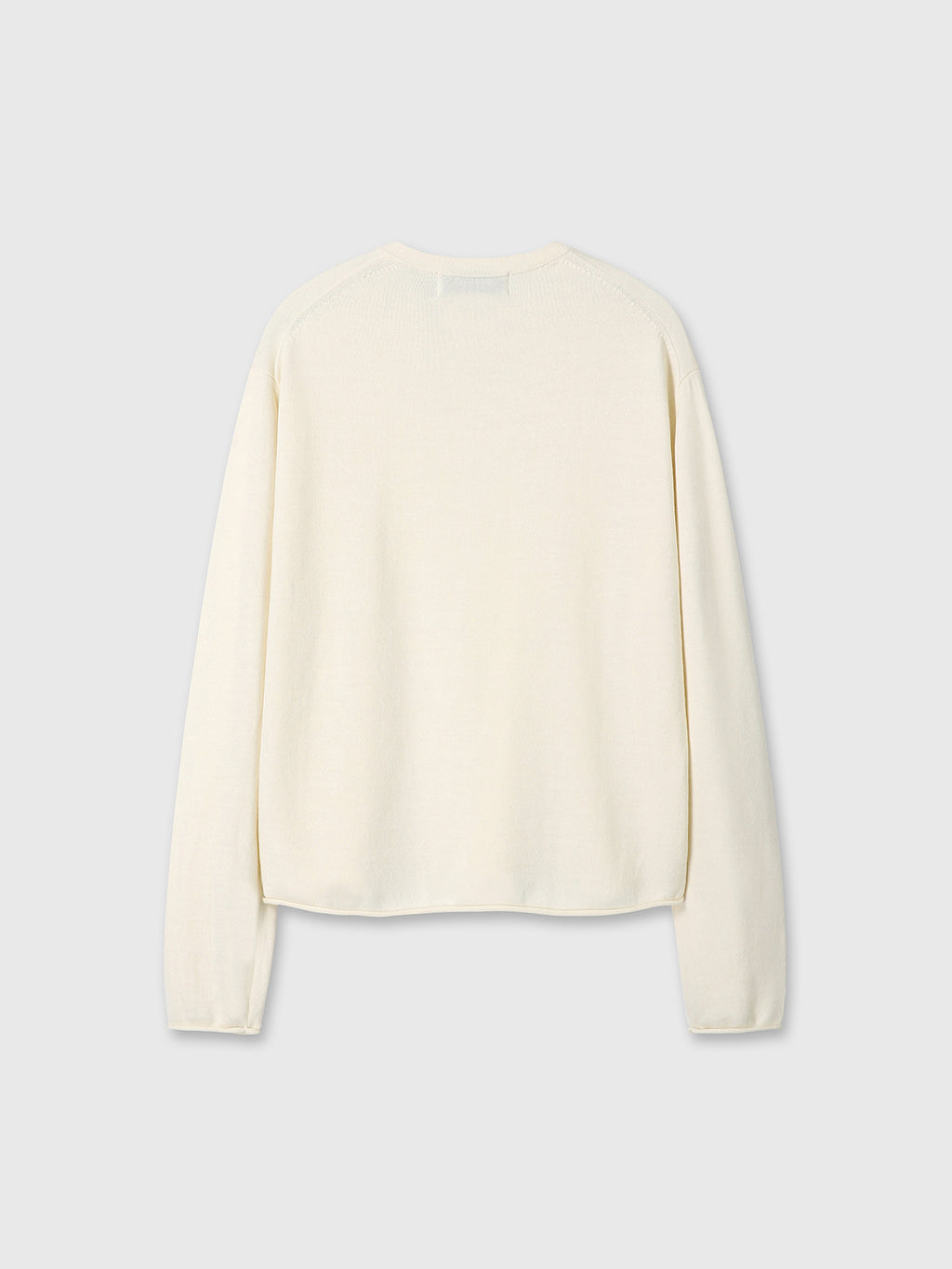 Tonywack - Extra Fine Wool Raw Hem Henley Neck Knit (Ecru) product image 11 | TRAB K-Fashion Australia