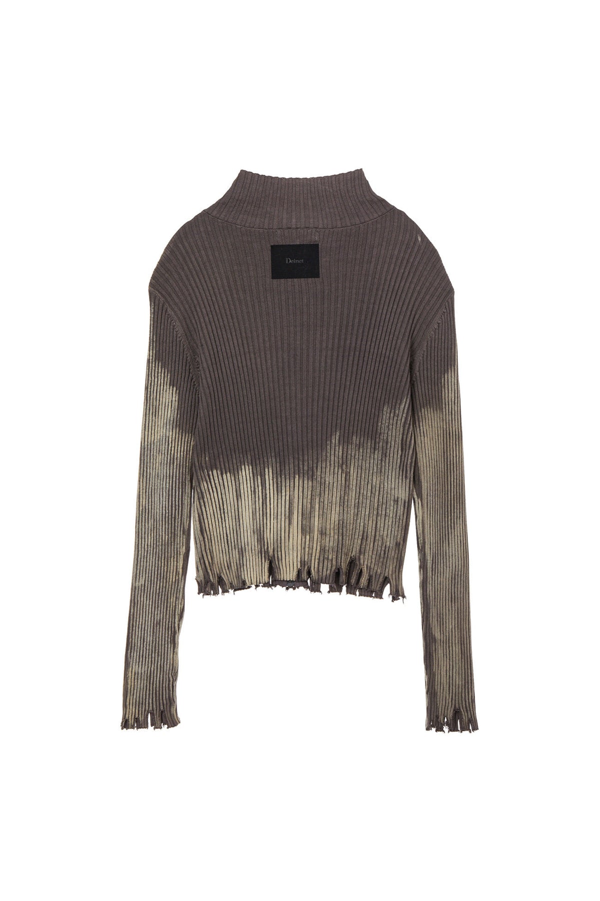 Deinet - Brush Ribbed Knit Zip Up (Brown) product image 2 | TRAB K-Fashion Australia