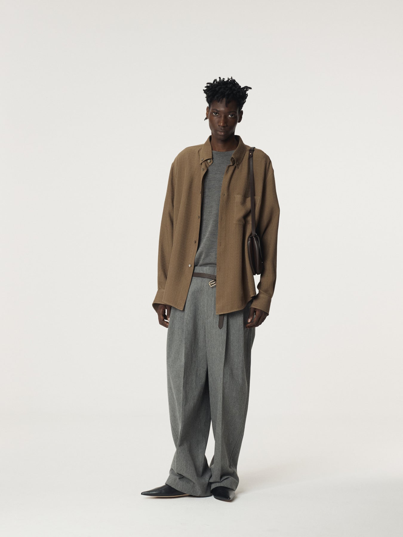 Recto - Back Logo Wool T-Shirt (Melange Grey) product image 7 | TRAB K-Fashion Australia