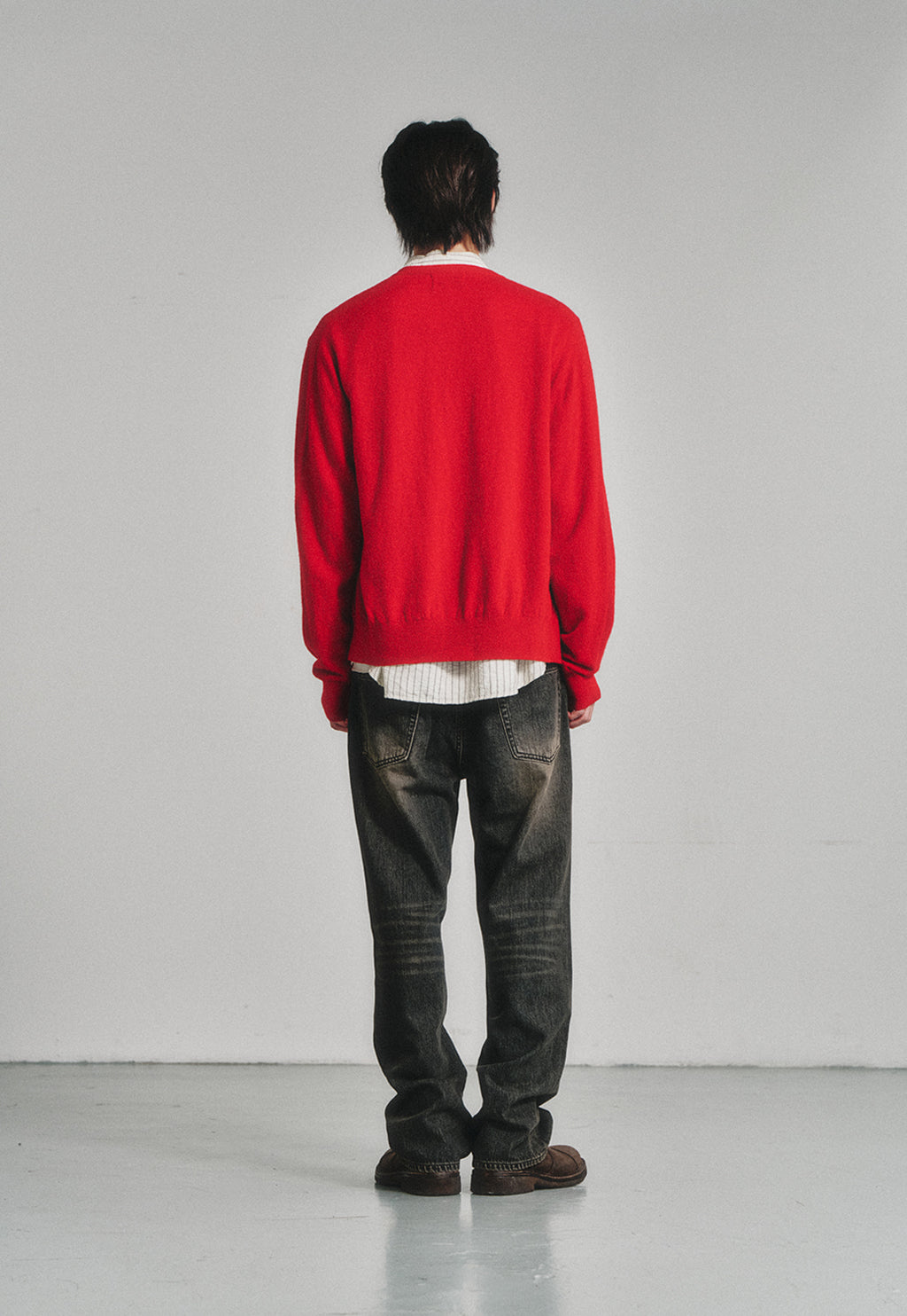 Art if acts - Wholegarment Round Neck Cardigan (Red) product image 4 | TRAB K-Fashion Australia