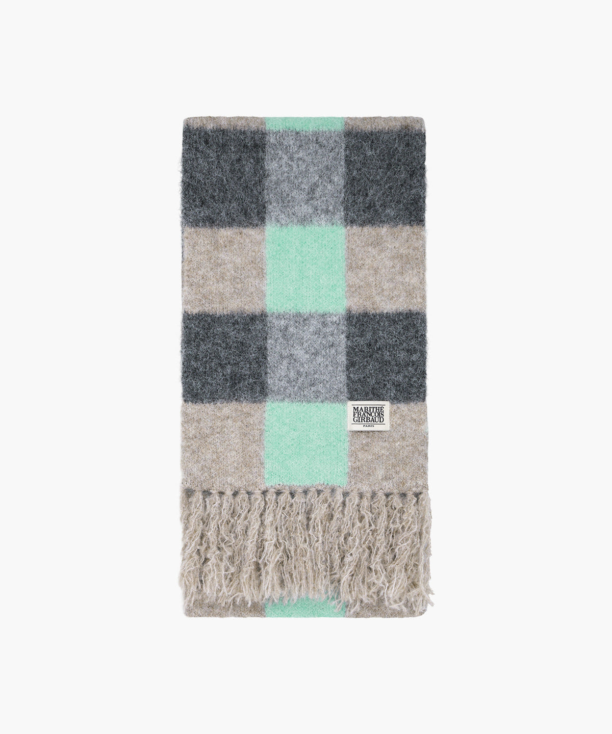 Marithe & Francois Girbaud - Classic Logo Fuzzy Knit Muffler (Mint) product image 2 | TRAB K-Fashion Australia