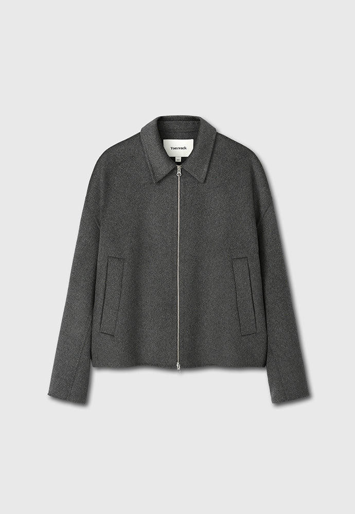 Tonywack - Handmade Cashmere Zipped Blouson Jacket (Charcoal) product image 7 | TRAB K-Fashion Australia