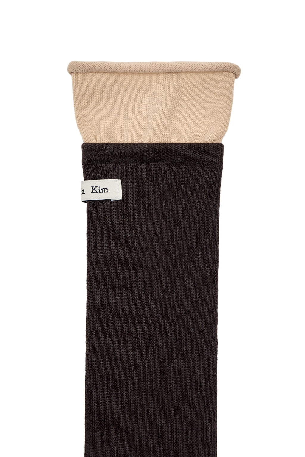 Matin Kim - Two Tone Layered Socks (Brown) product image 3 | TRAB K-Fashion Australia