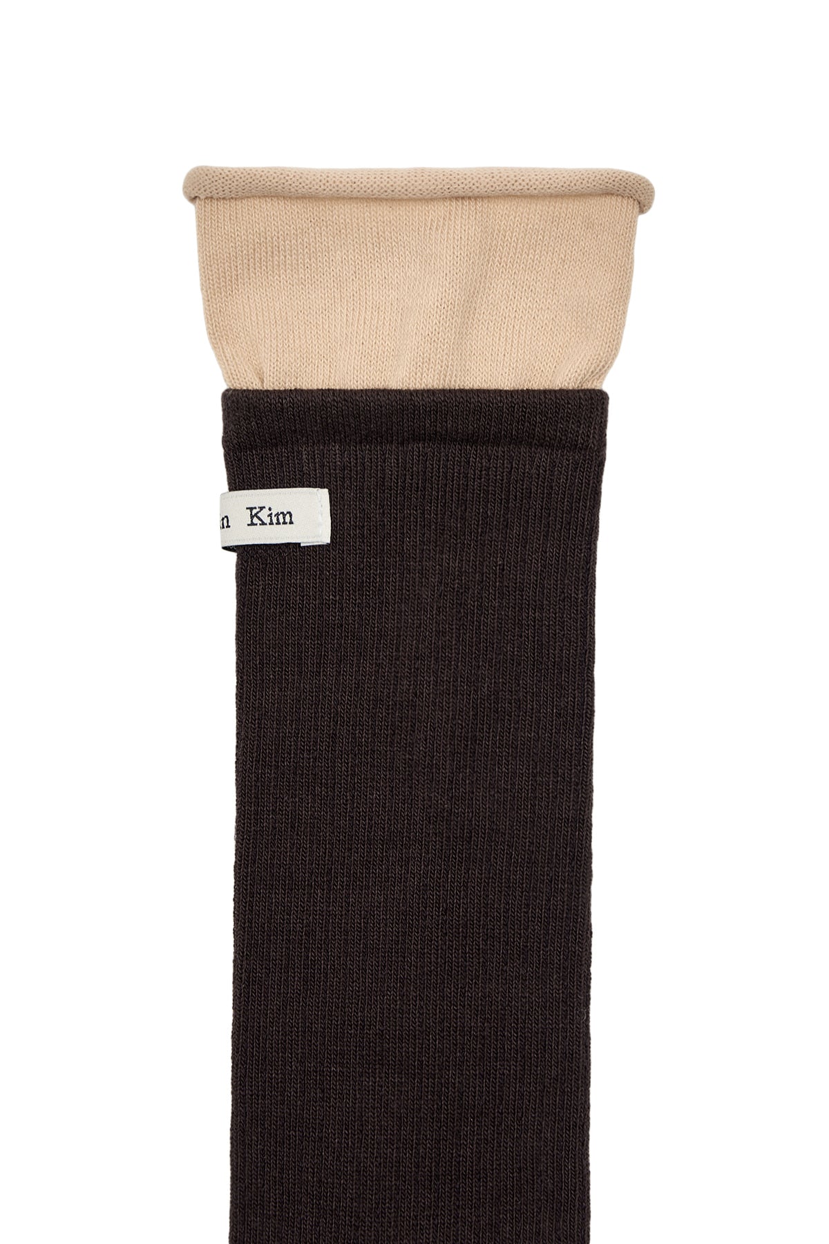 Matin Kim - Two Tone Layered Socks (Brown) product image 3 | TRAB K-Fashion Australia