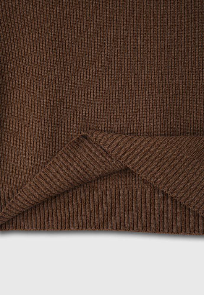 Tonywack - Hard Twist Wool Slit Turtleneck Knit (Brown) product image 12 | TRAB K-Fashion Australia