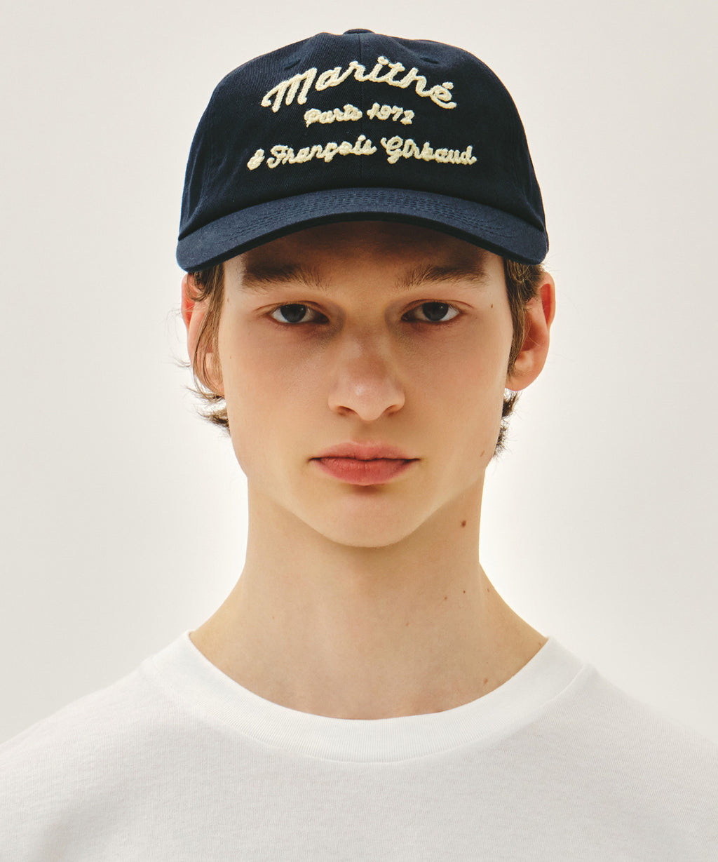 Marithe & Francois Girbaud - Chain Embroidery Flat Brim Cap (Navy) product image 5 | TRAB K-Fashion Australia