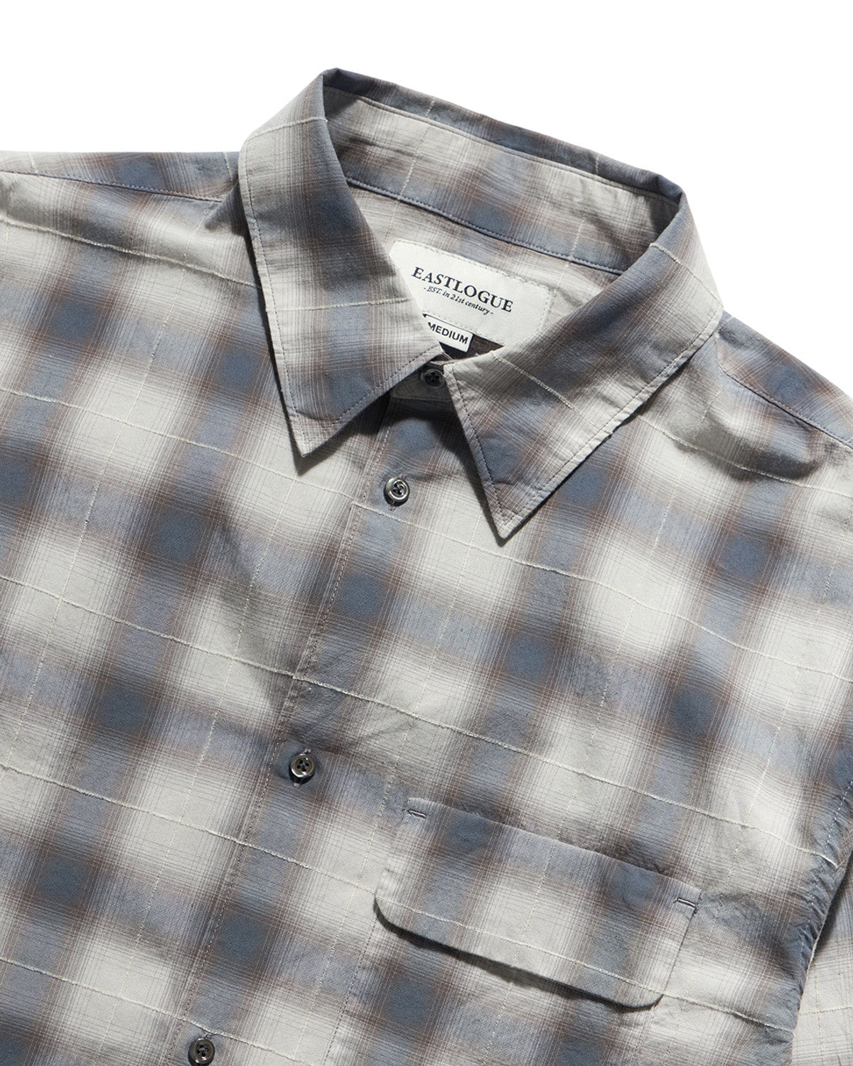Eastlogue - Holiday Shirts (L.grey & Blue Check) product image 7 | TRAB K-Fashion Australia
