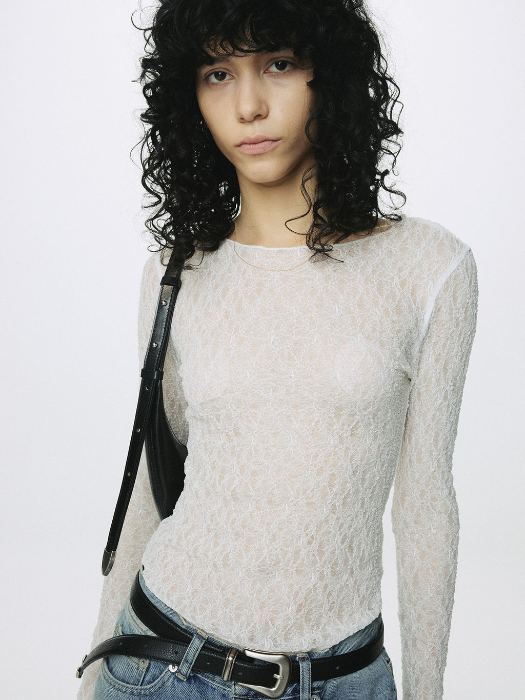 Tonywack - Lace Long Sleeve Top (Off White) product image 3 | TRAB K-Fashion Australia