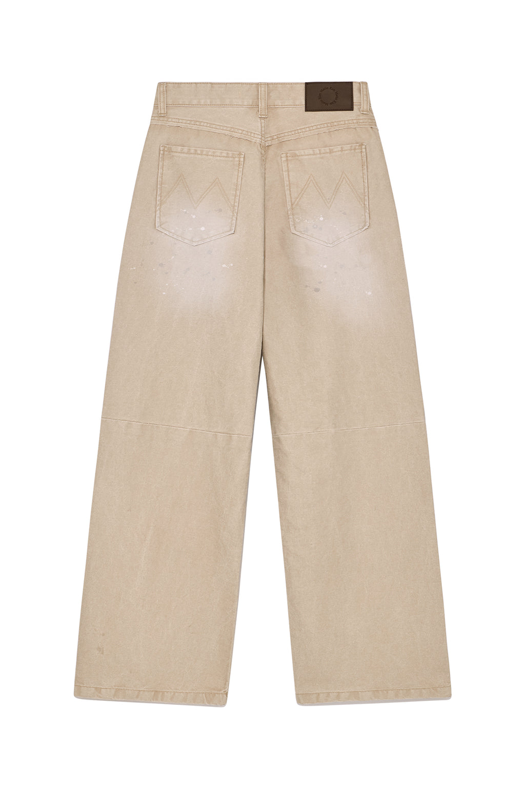 Matin Kim - Unbalance Cut Point Vintage Cotton Pants (Beige) product image 2 | TRAB K-Fashion Australia