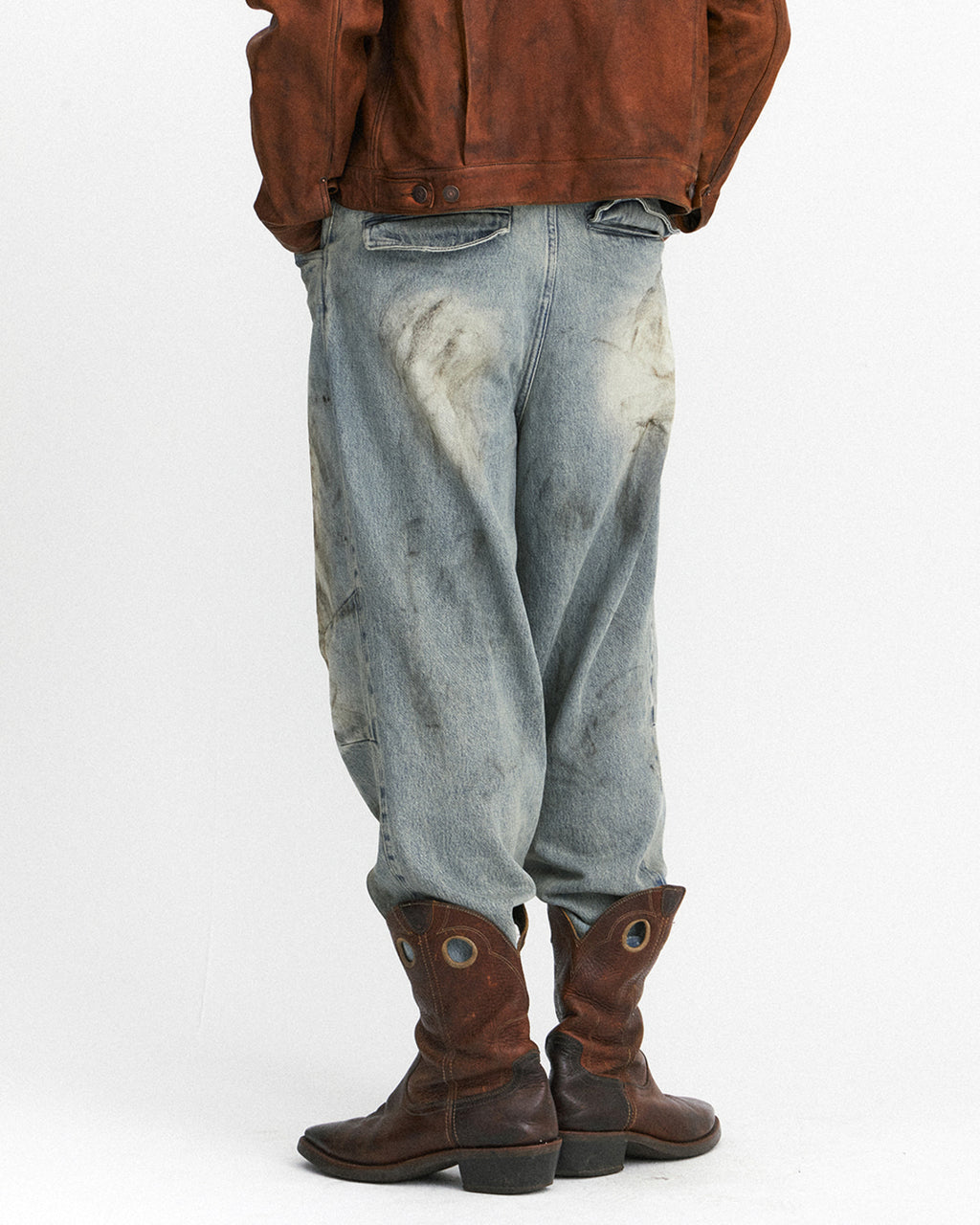 Eastlogue - Curve Knee Belted Pants (Dust Indigo) product image 8 | TRAB K-Fashion Australia