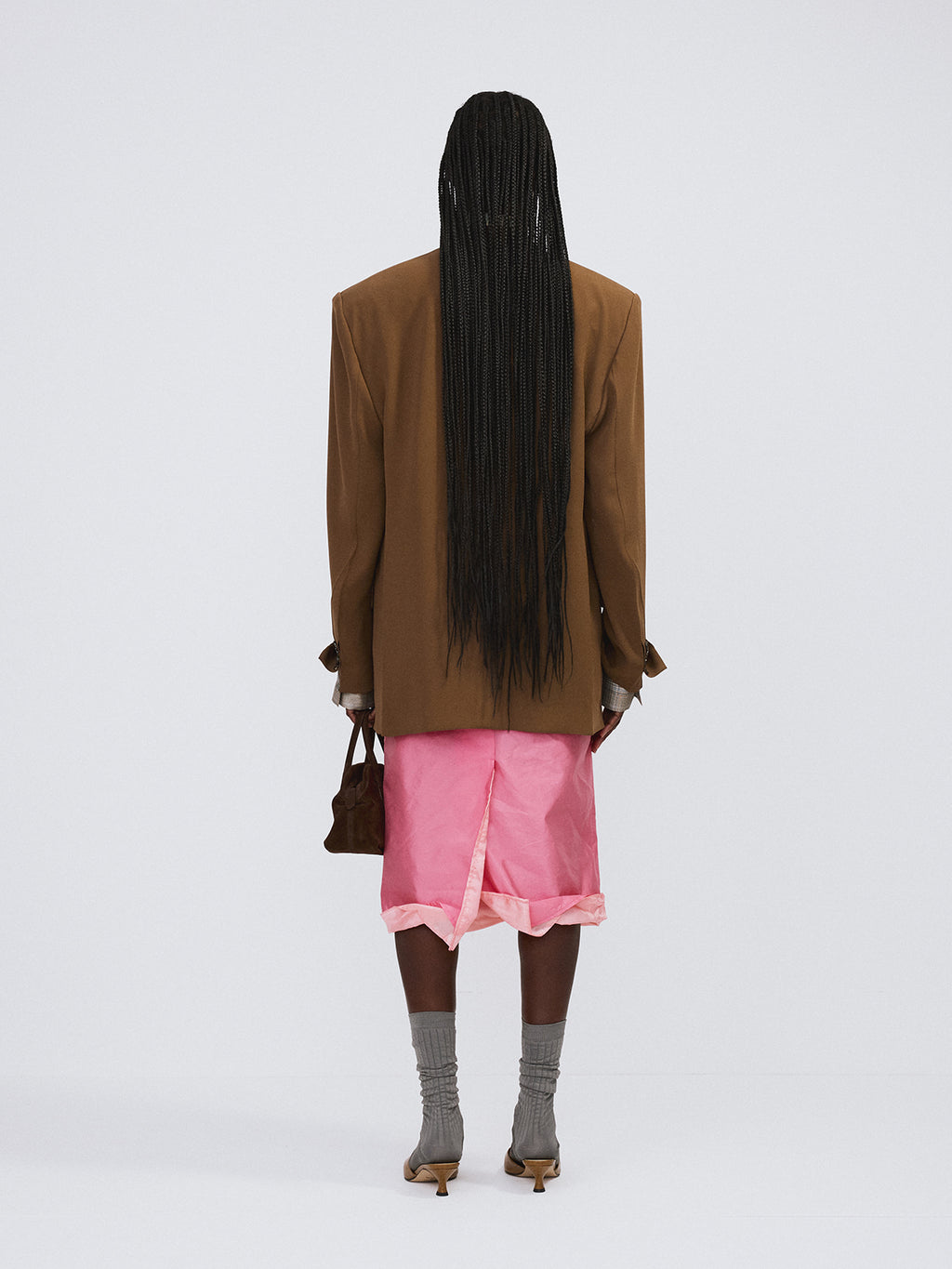 Recto - Layered Detail Midi Skirt (Pink) product image 3 | TRAB K-Fashion Australia