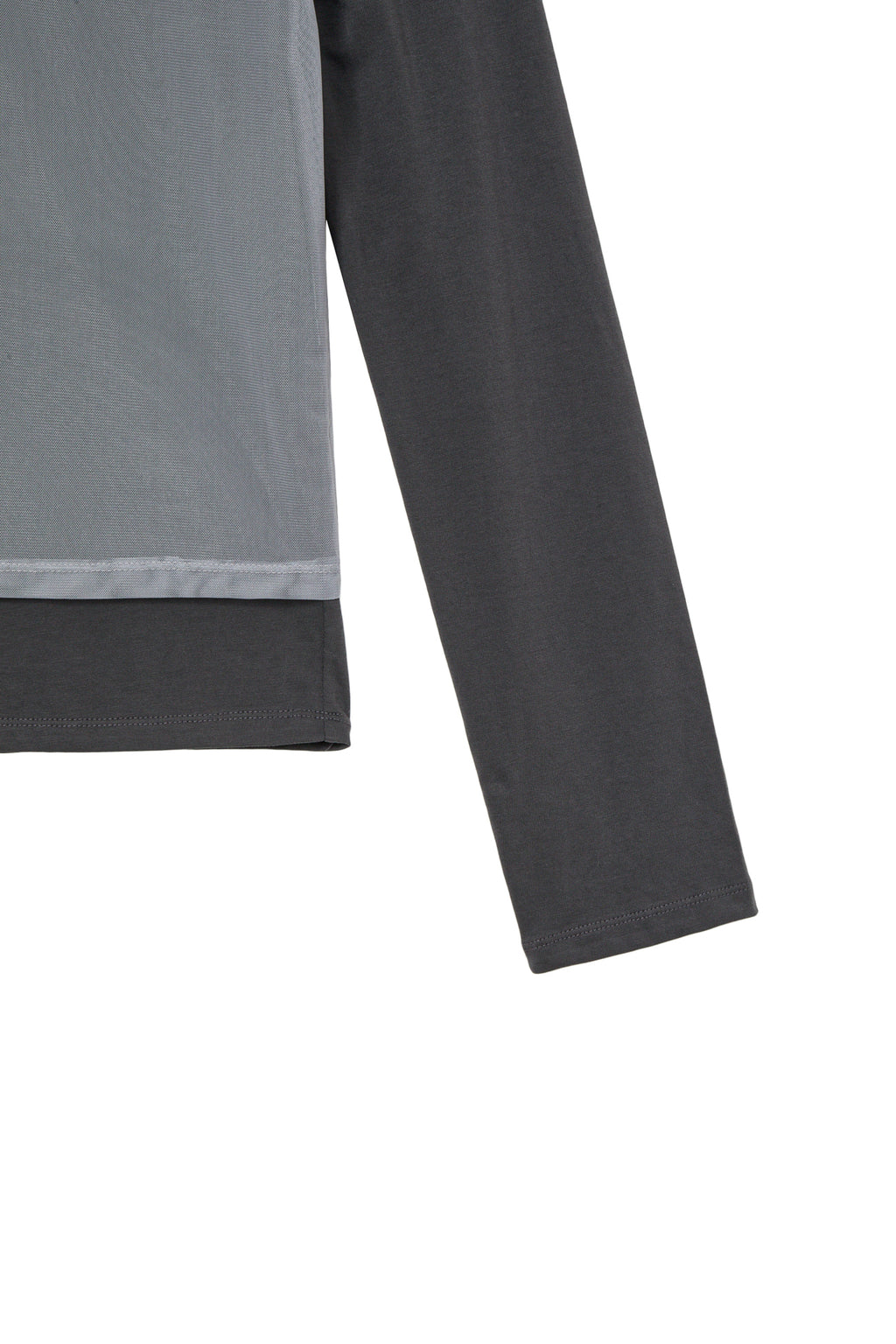 Deinet - See-Through Layered Long Sleeve (Charcoal) product image 5 | TRAB K-Fashion Australia