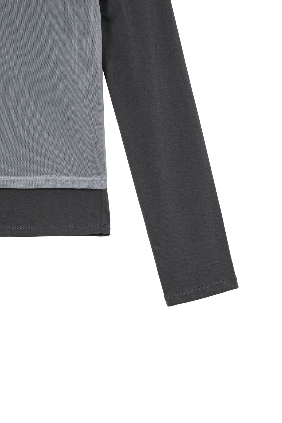 Deinet - See-Through Layered Long Sleeve (Charcoal) product image 5 | TRAB K-Fashion Australia