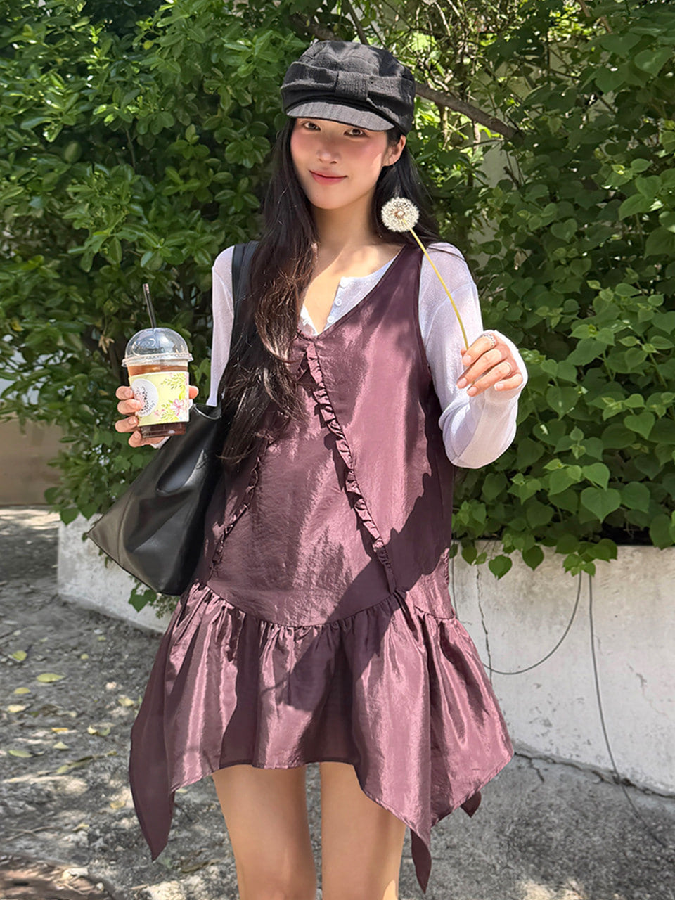 Margarin Fingers - Sheer Layered One-Piece (Purple) product image 2 | TRAB K-Fashion Australia