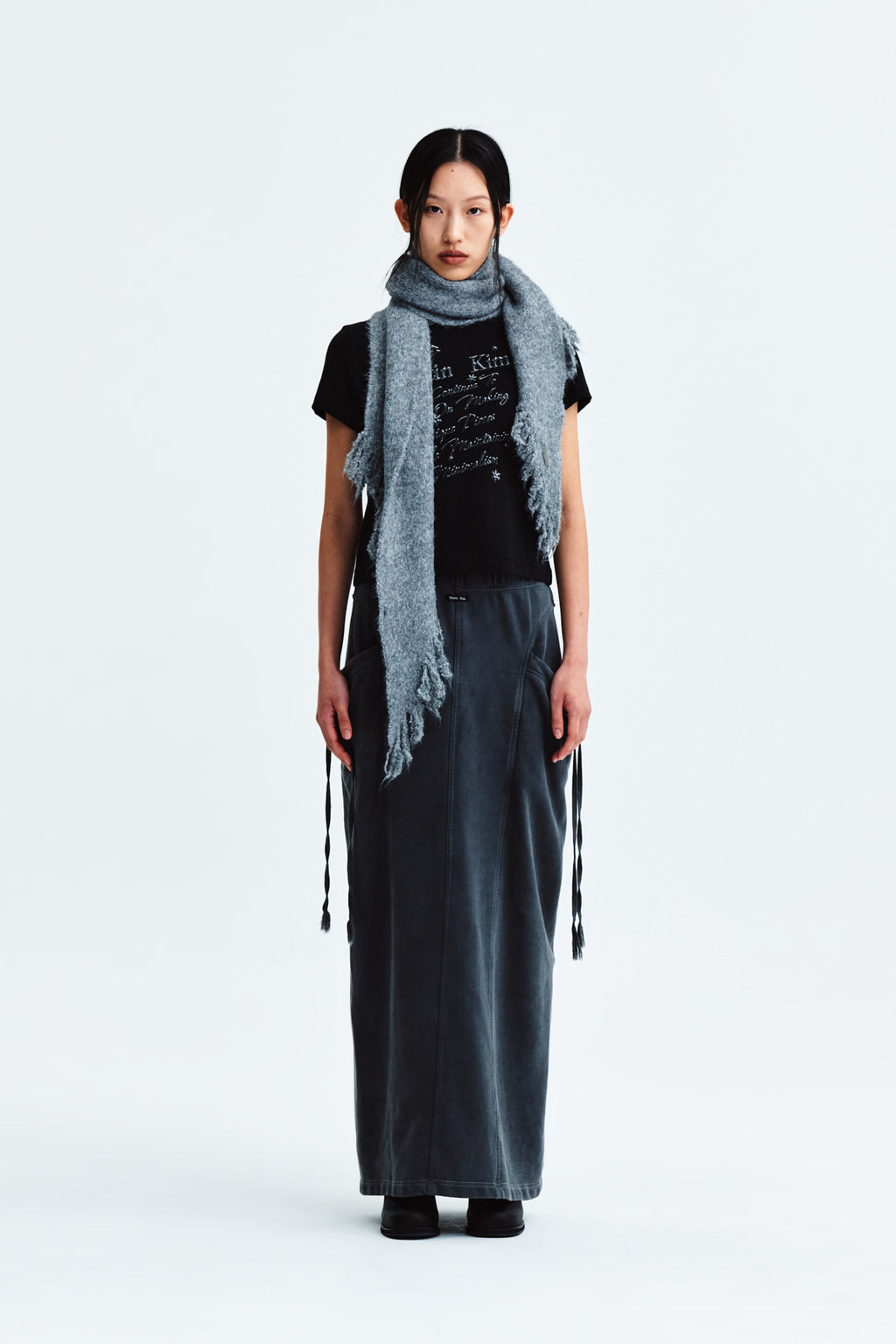 Matin Kim - Glow Printing Crop Top (Black) product image 6 | TRAB K-Fashion Australia