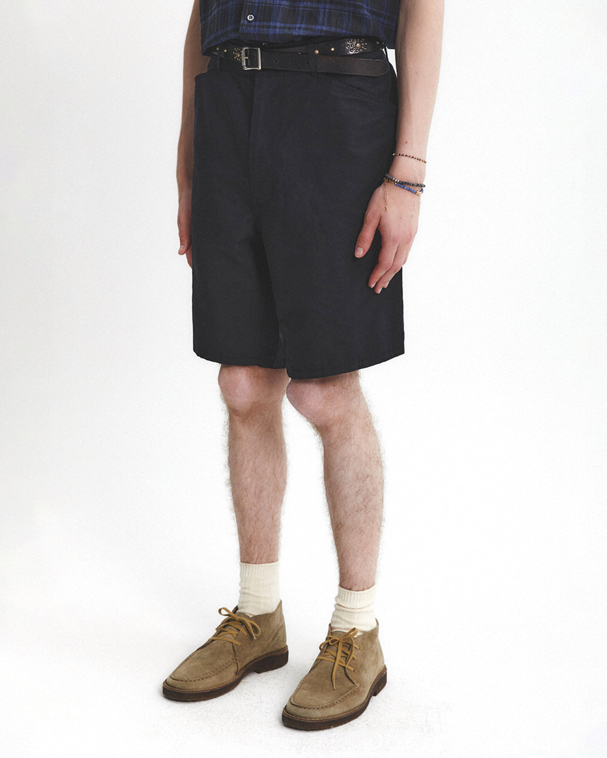 Eastlogue - Belted Shorts (Black Linen) product image 3 | TRAB K-Fashion Australia