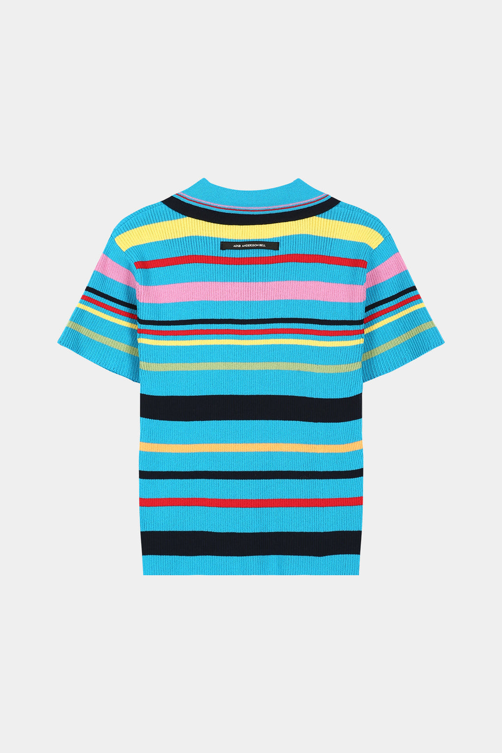Andersson Bell - Multi-Color Stripe Knit Polo Top (Blue/Red) product image 9 | TRAB K-Fashion Australia