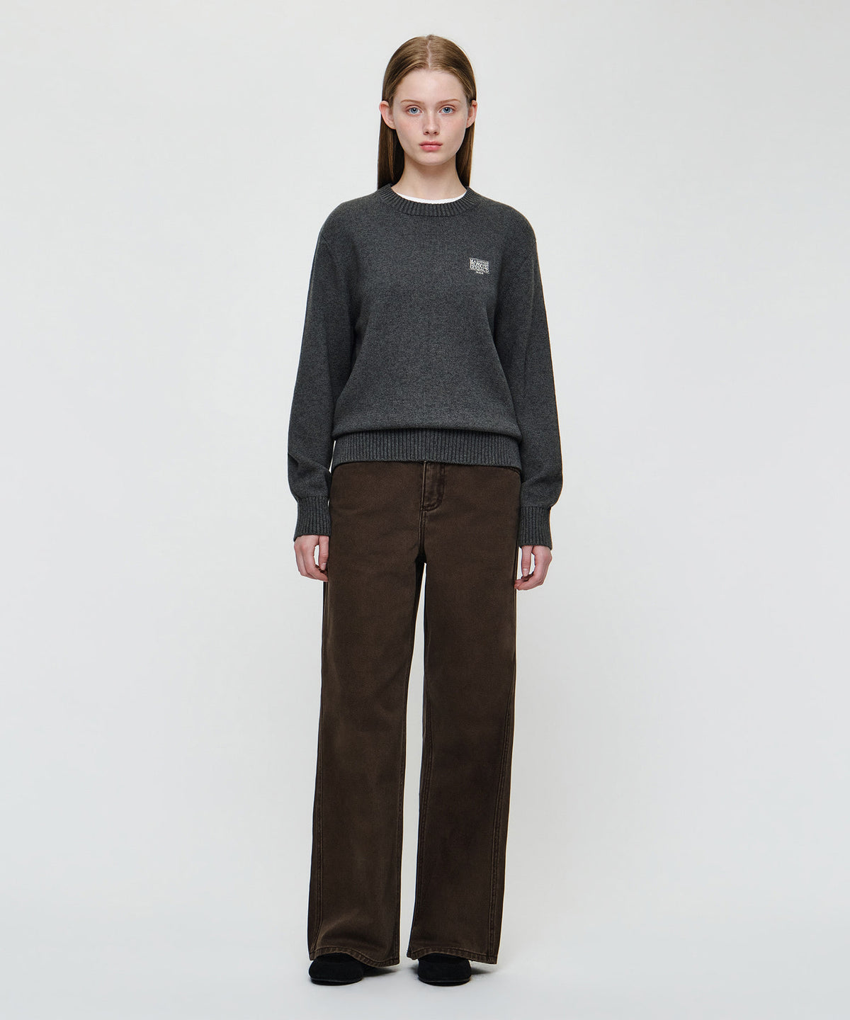 Marithe & Francois Girbaud - Small Classic Logo Knit Pullover (Charcoal) product image 4 | TRAB K-Fashion Australia