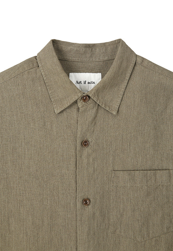 Art if acts - Washed Linen Shirt (Khaki) product image 8 | TRAB K-Fashion Australia