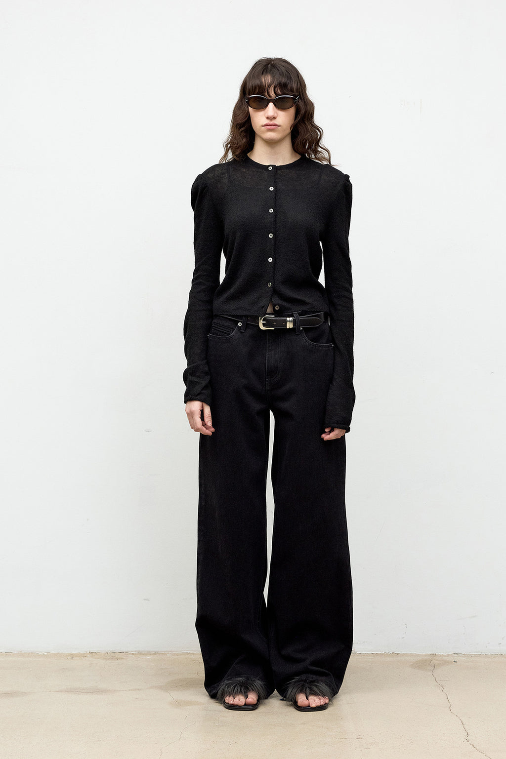 Coor - Double Welt Pocket Tab Wide Jeans (Black) product image 2 | TRAB K-Fashion Australia