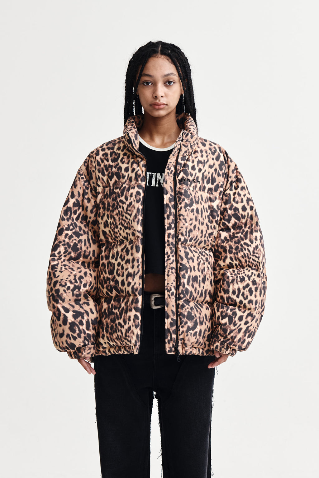Matin Kim - Leopard Down Jumper (Mix) product image 9 | TRAB K-Fashion Australia