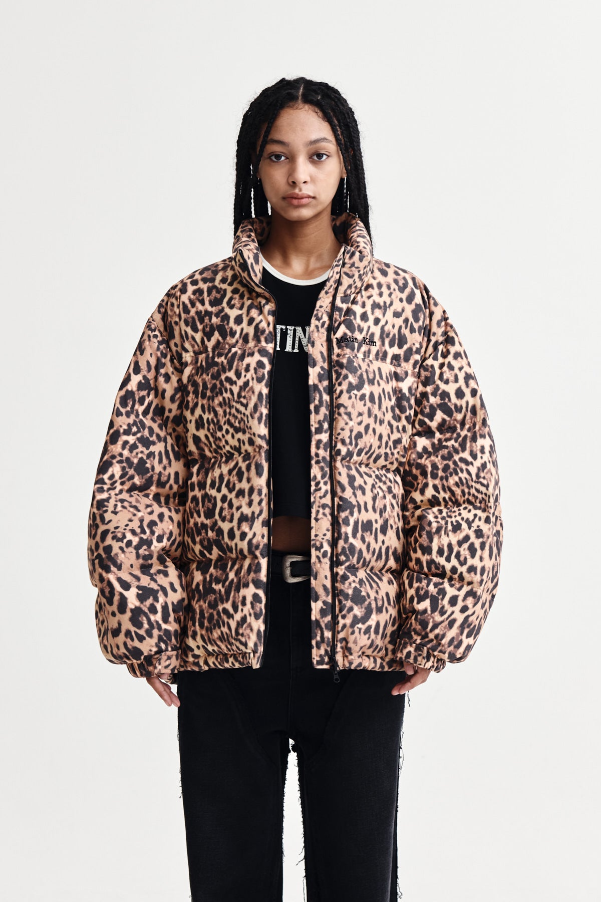 Matin Kim - Leopard Down Jumper (Mix) product image 9 | TRAB K-Fashion Australia