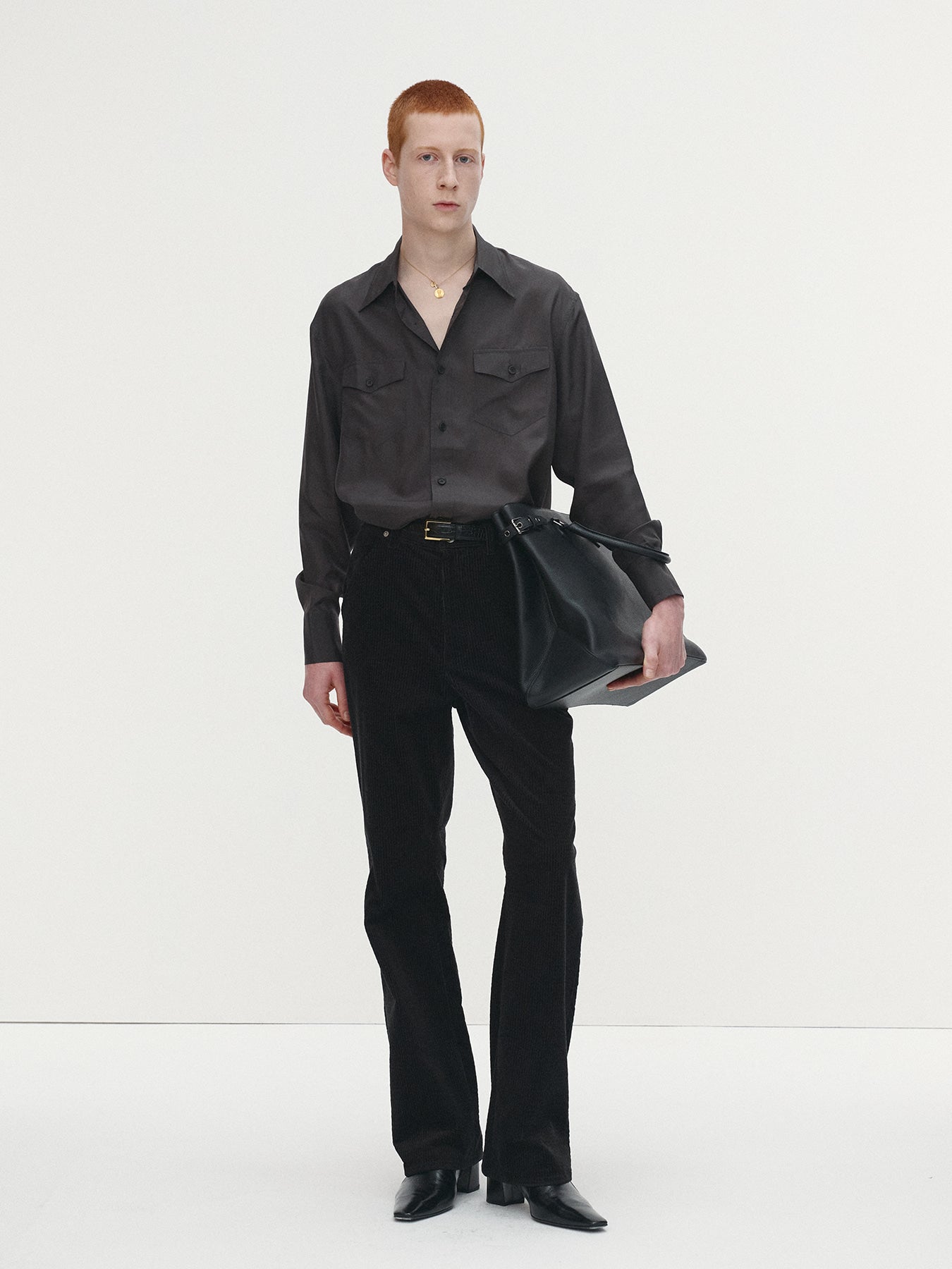 Tonywack - Velvet Corduroy Flared Pants Japanese Fabric (Black) product image 2 | TRAB K-Fashion Australia
