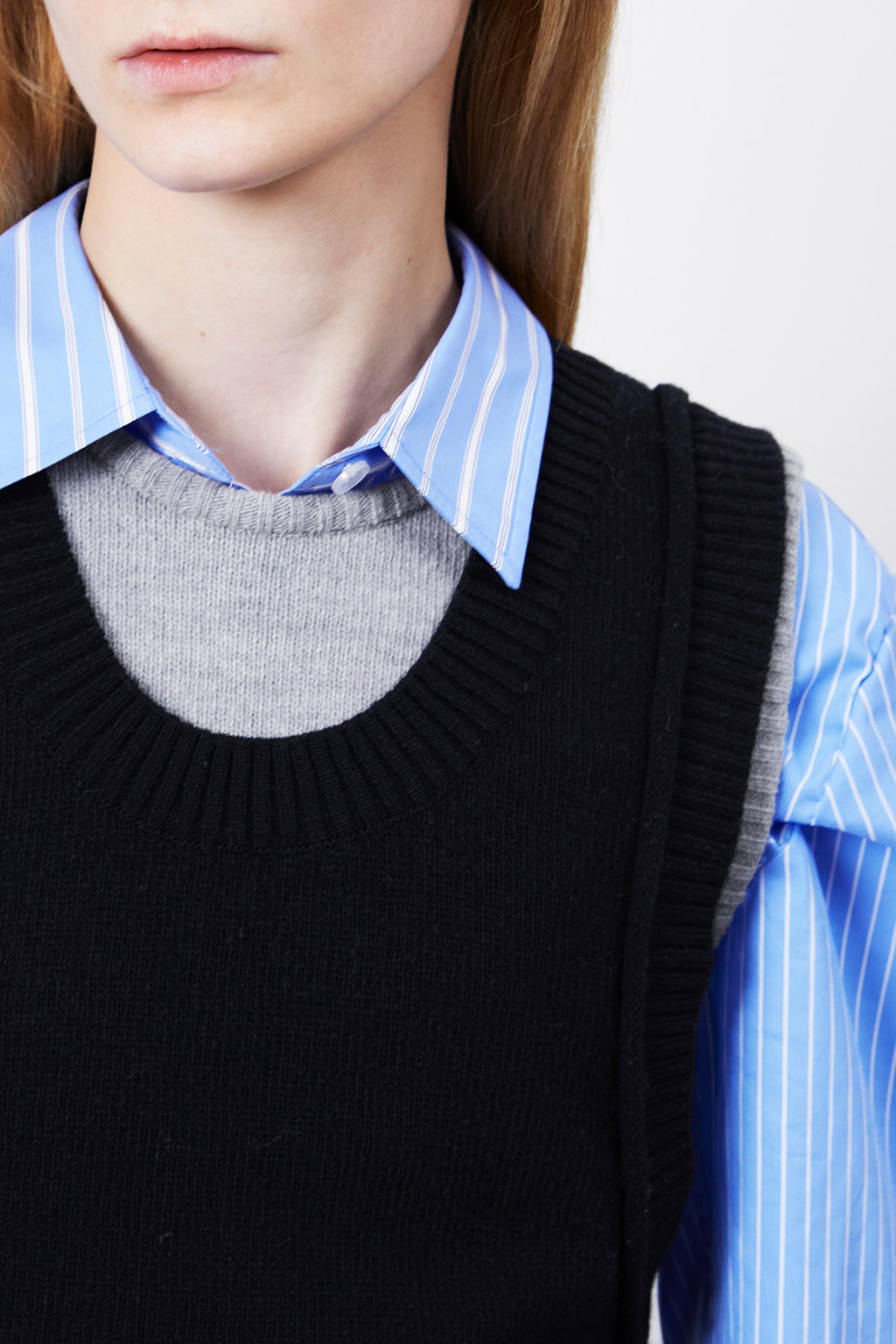 Andersson Bell - Tres Layered Sleeveless Top (Black) product image 3 | TRAB K-Fashion Australia