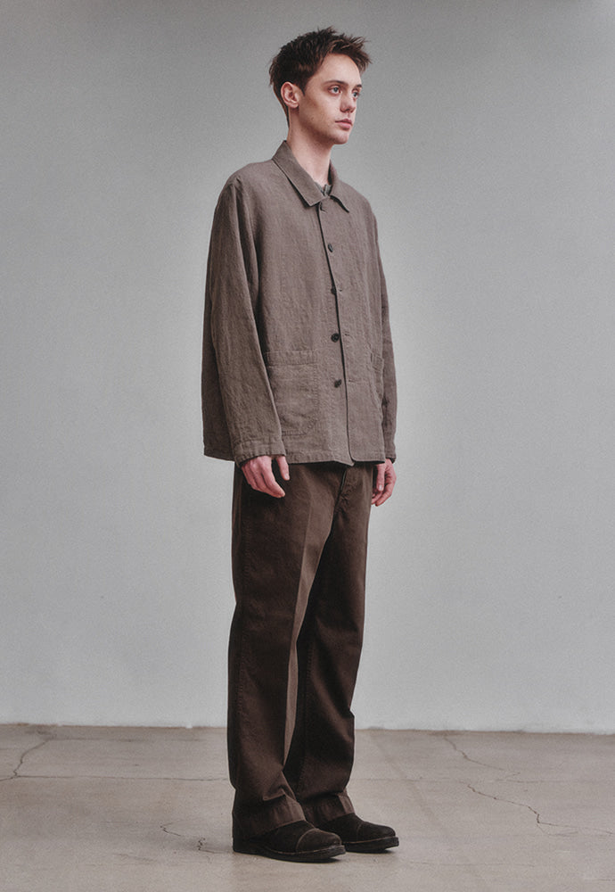 Art if acts - Linen French Work Jacket (Wood) product image 5 | TRAB K-Fashion Australia