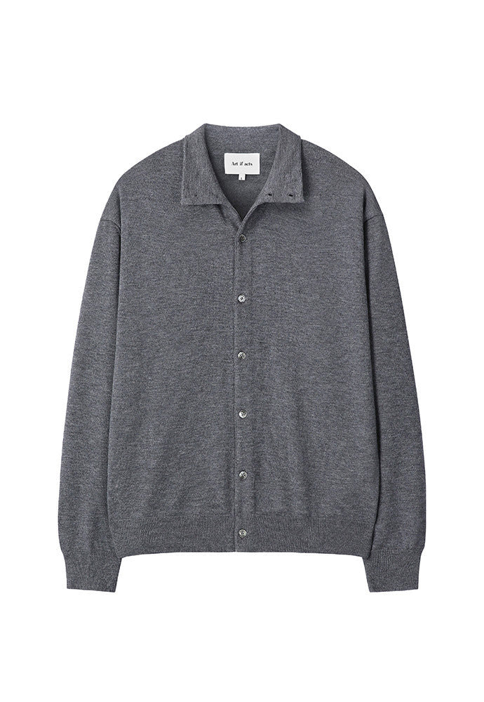 Art if acts - High Collar Cardigan (Stone) product image 6 | TRAB K-Fashion Australia