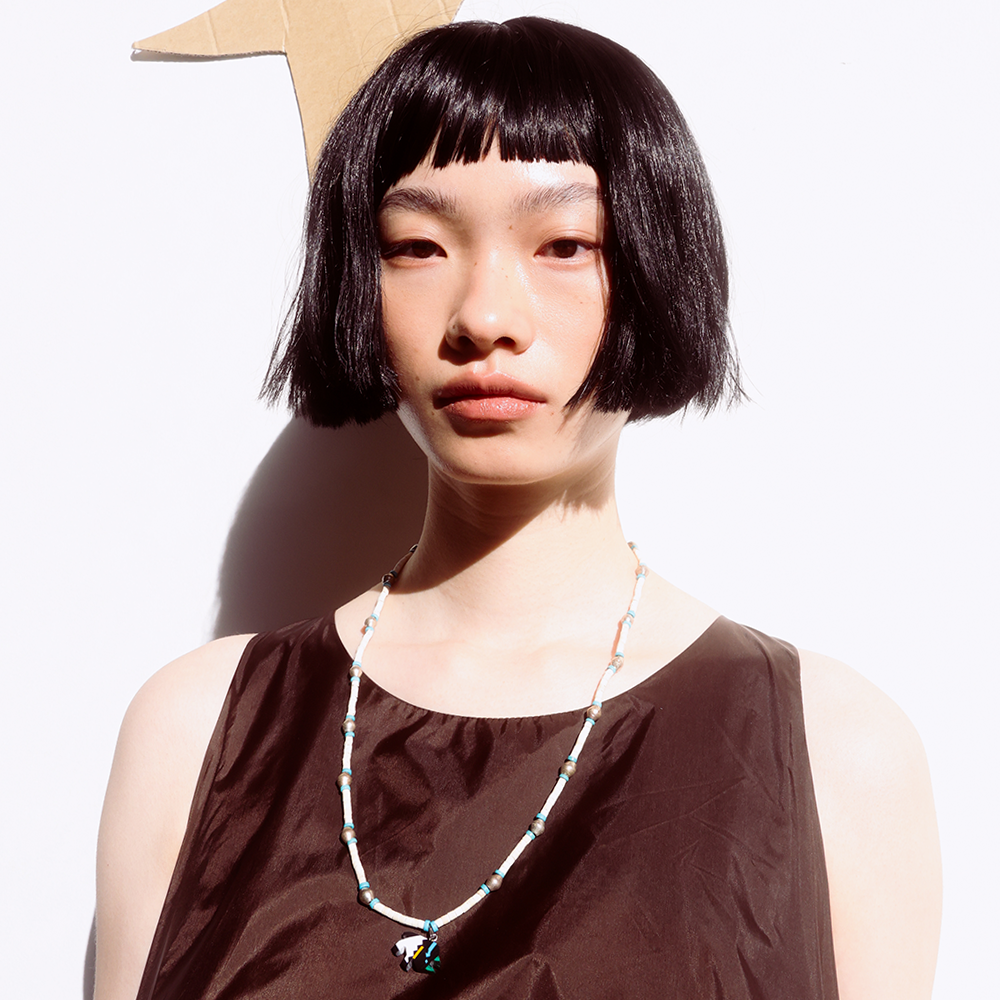 Towtow Archive - Rhino Charm Beads Necklace (Ivory) product image 5 | TRAB K-Fashion Australia