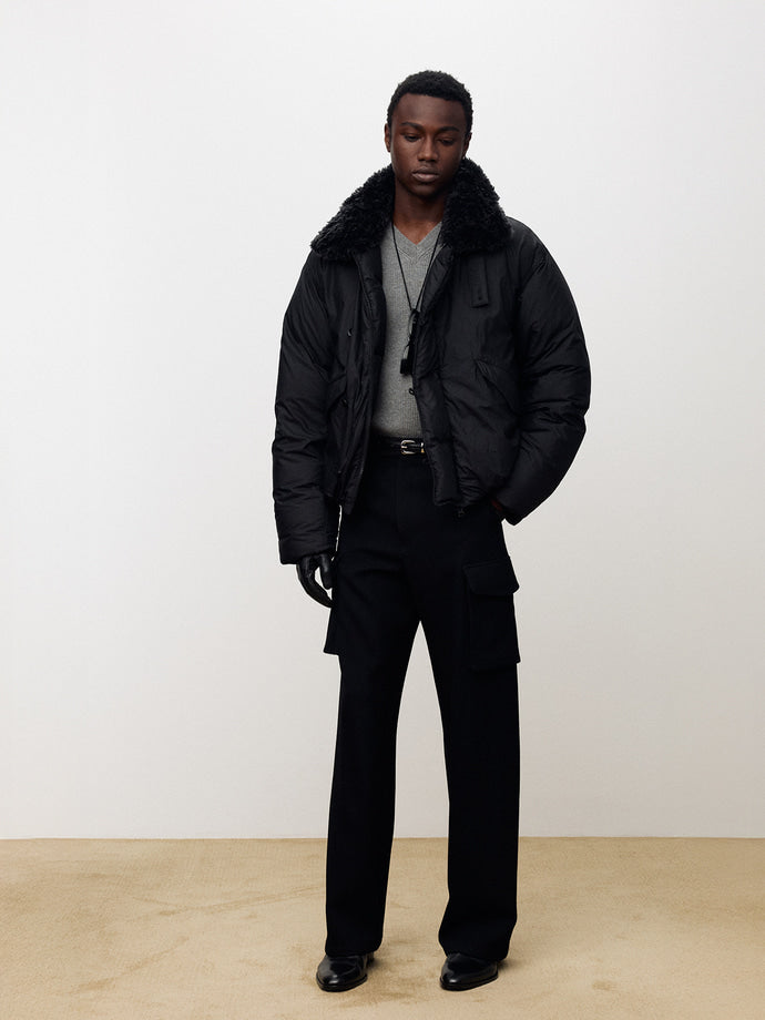 Tonywack - Shearling Collar Puffer Blouson (Black) product image 3 | TRAB K-Fashion Australia